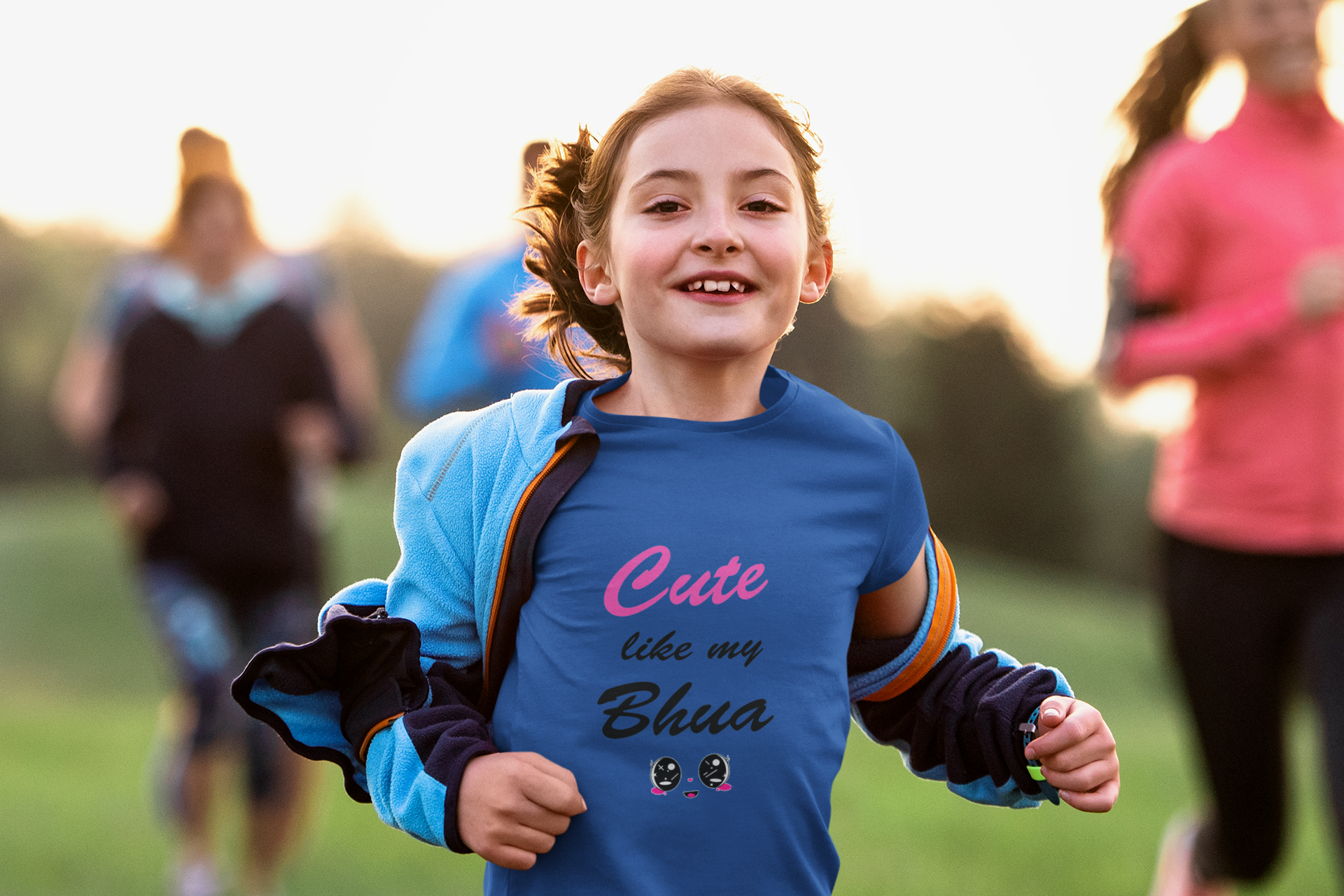 Cute Like My Bhua Half Sleeves T-Shirt For Girls -FunkyTeesClub