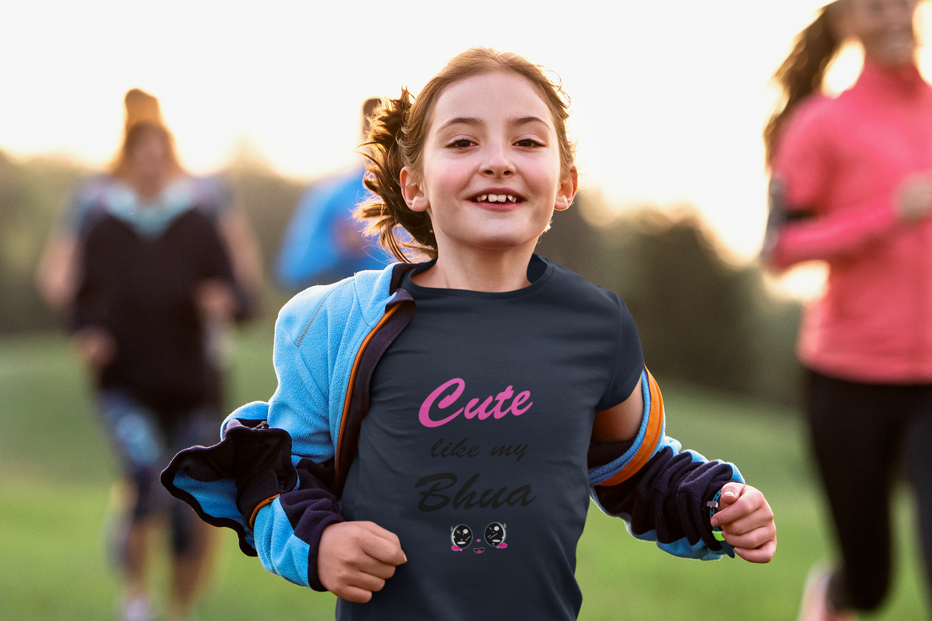 Cute Like My Bhua Half Sleeves T-Shirt For Girls -FunkyTeesClub