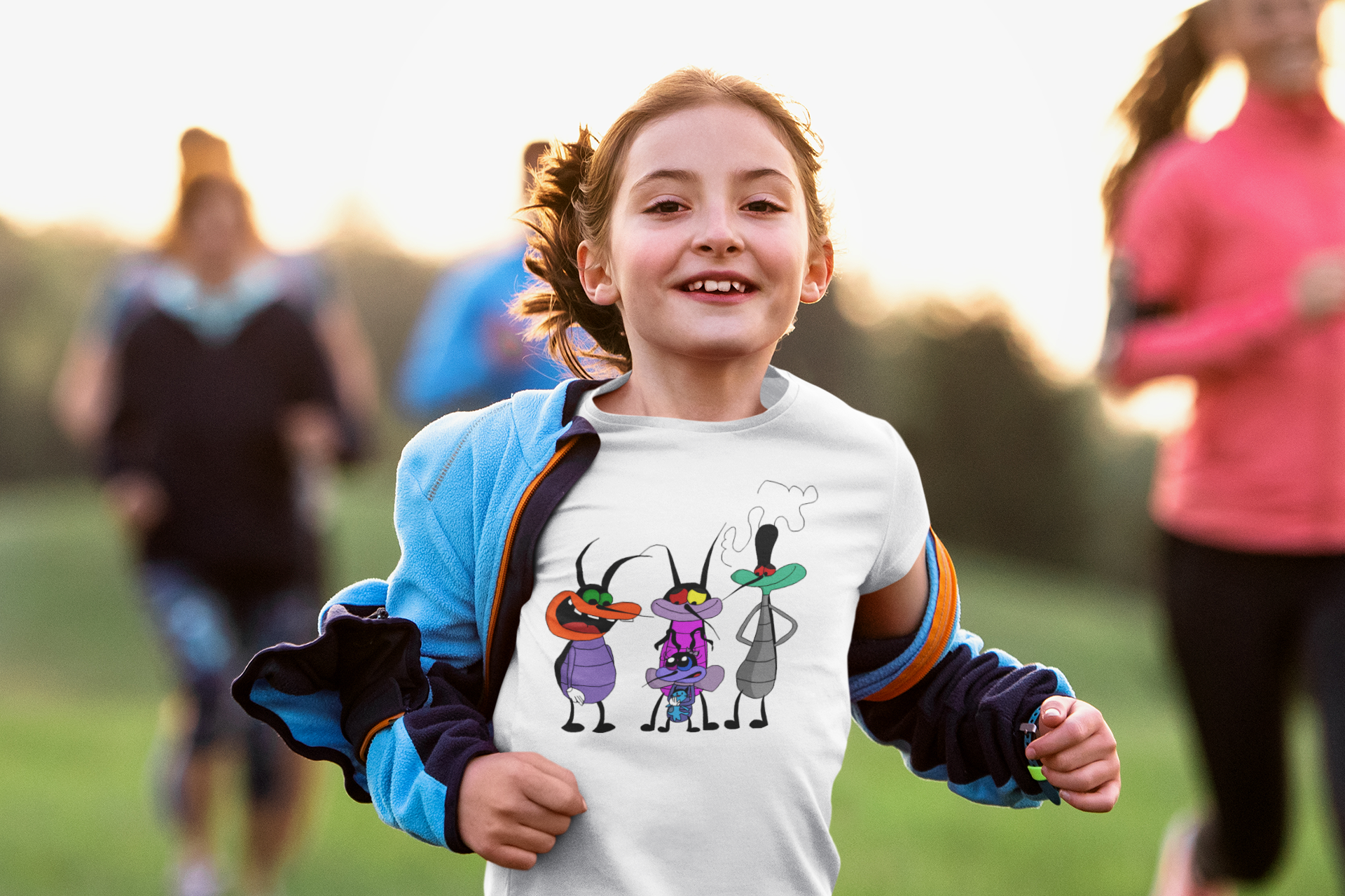 Cute Cartoon Half Sleeves T-Shirt For Girls -FunkyTeesClub