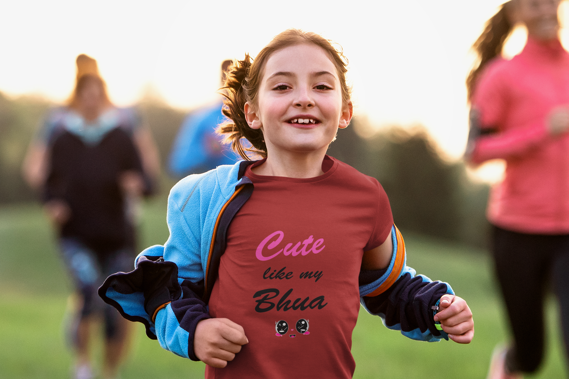 Cute Like My Bhua Half Sleeves T-Shirt For Girls -FunkyTeesClub