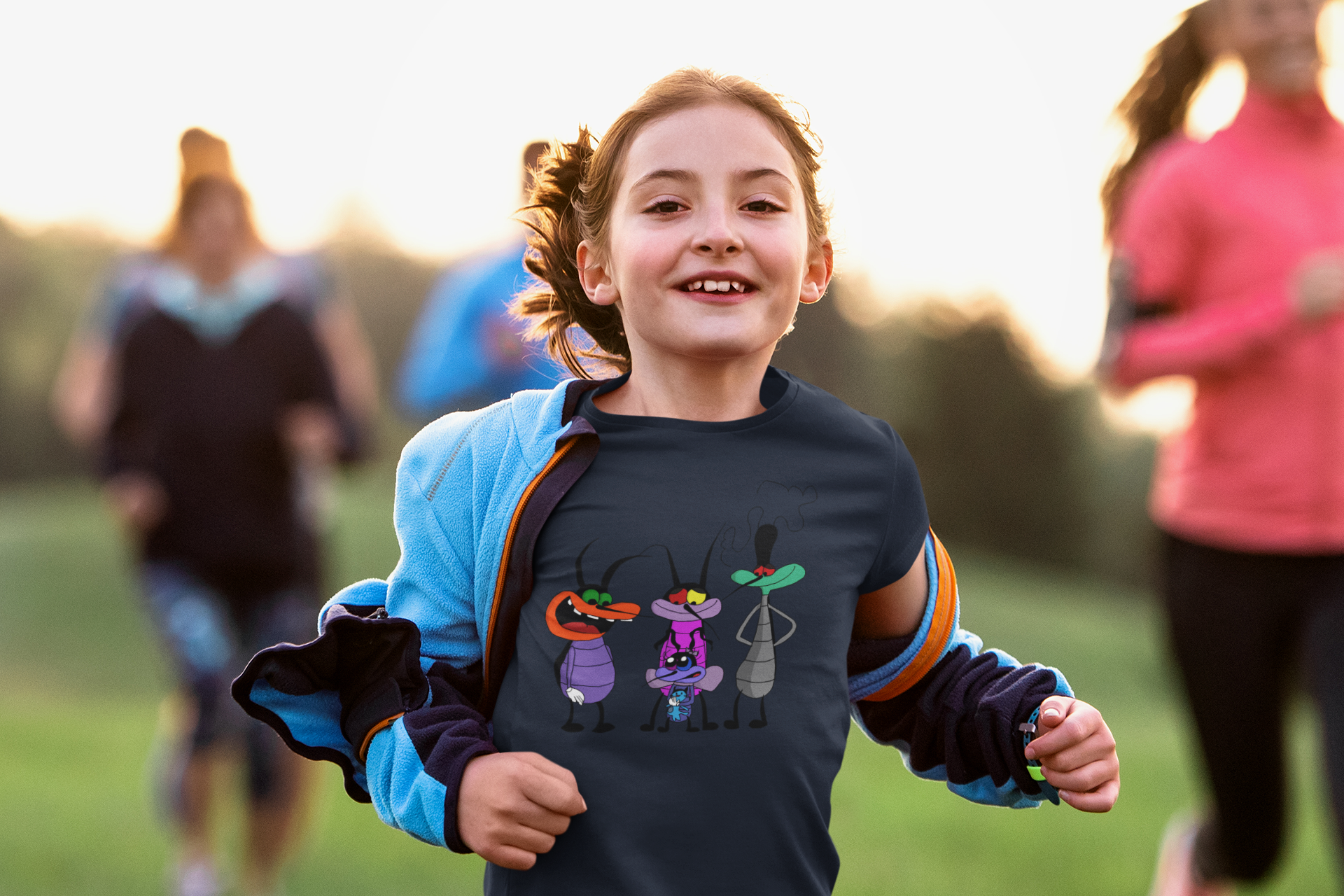 Cute Cartoon Half Sleeves T-Shirt For Girls -FunkyTeesClub