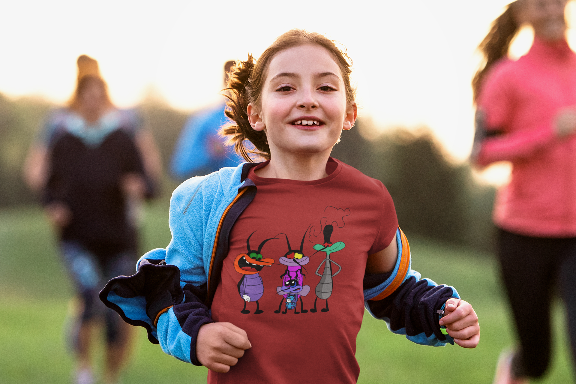 Cute Cartoon Half Sleeves T-Shirt For Girls -FunkyTeesClub