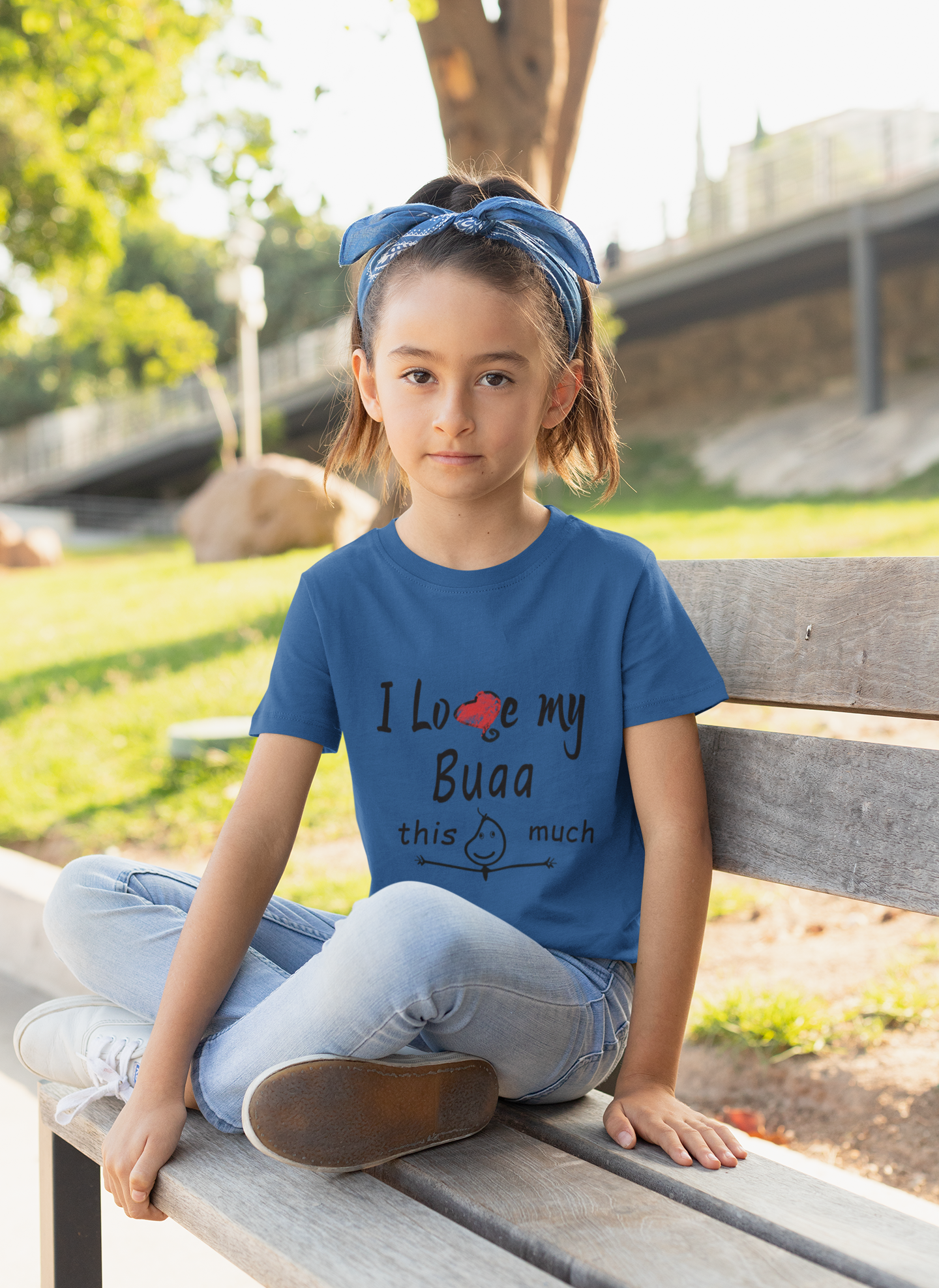 I Love My Bua Half Sleeves T-Shirt For Girls -FunkyTeesClub