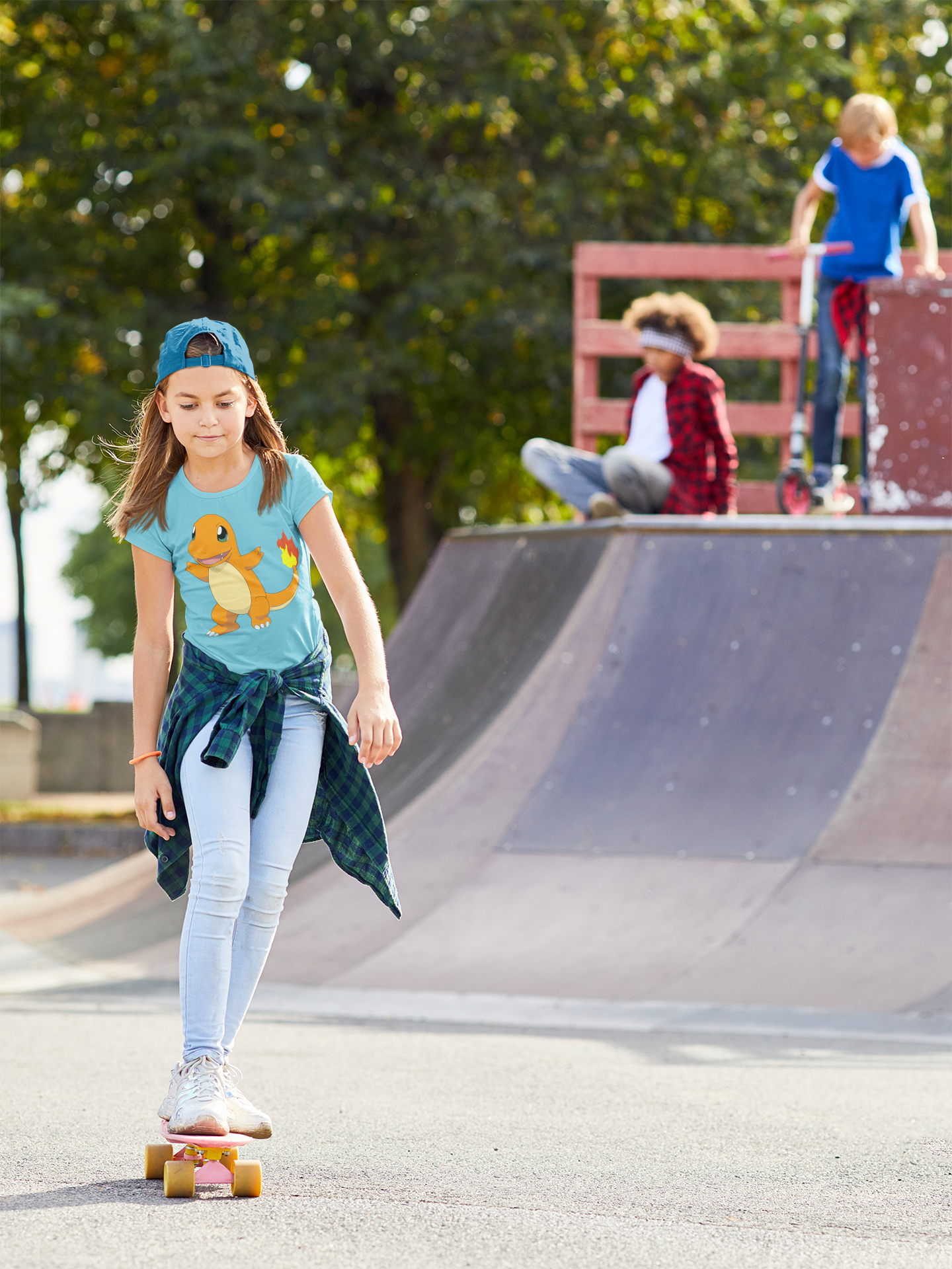 Cute Cartoon Half Sleeves T-Shirt For Girls -FunkyTeesClub