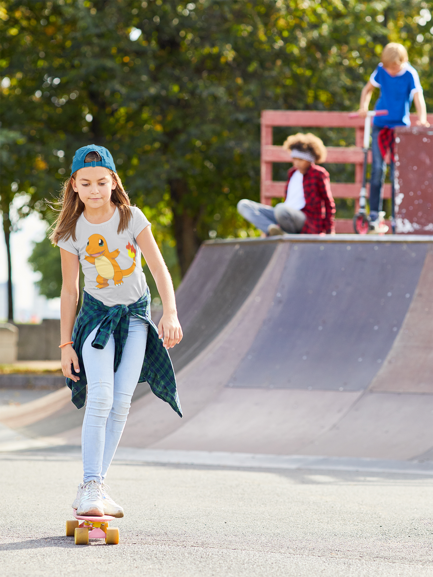 Cute Cartoon Half Sleeves T-Shirt For Girls -FunkyTeesClub