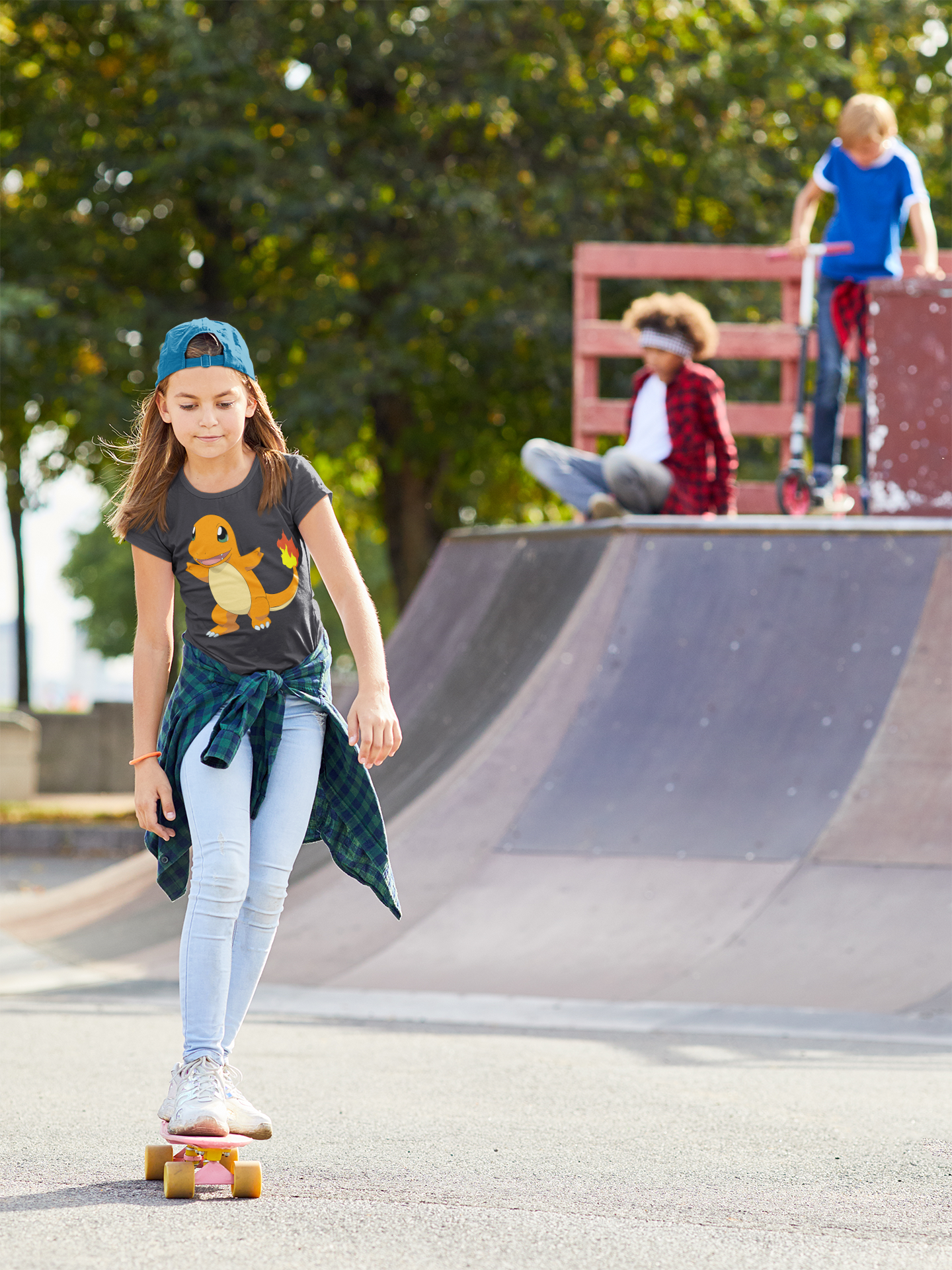 Cute Cartoon Half Sleeves T-Shirt For Girls -FunkyTeesClub