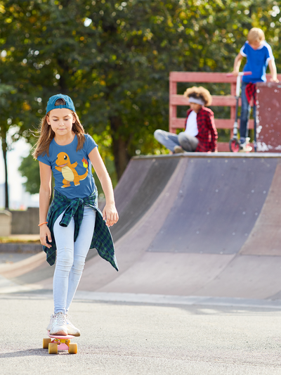 Cute Cartoon Half Sleeves T-Shirt For Girls -FunkyTeesClub