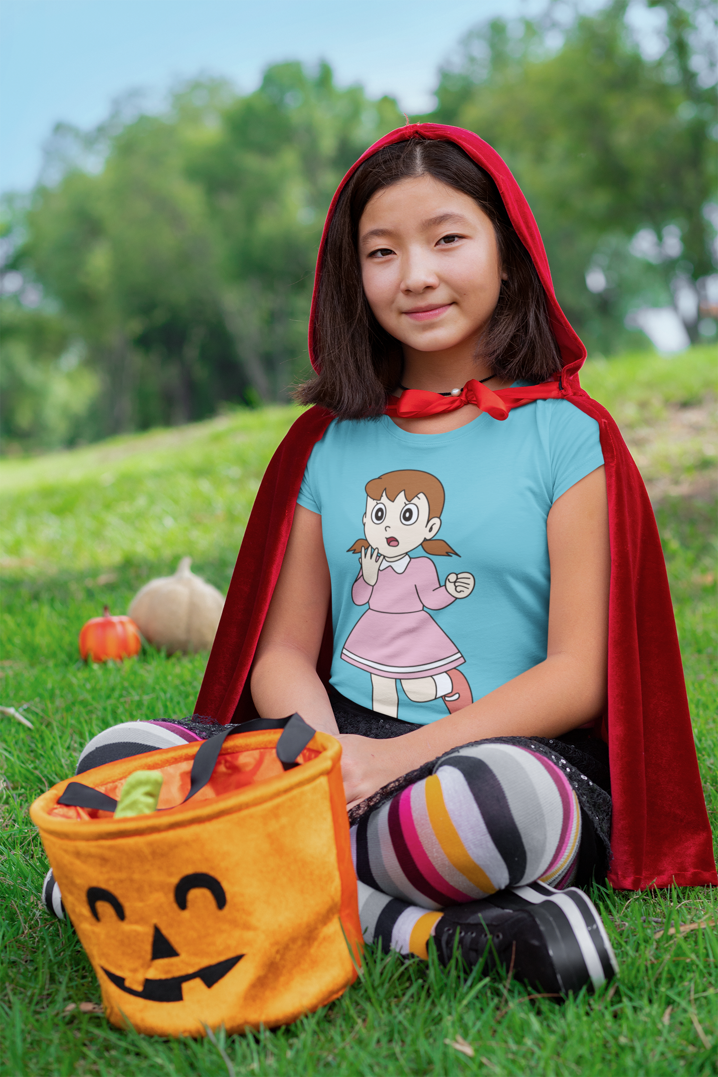 Cute Cartoon Half Sleeves T-Shirt For Girls -FunkyTeesClub
