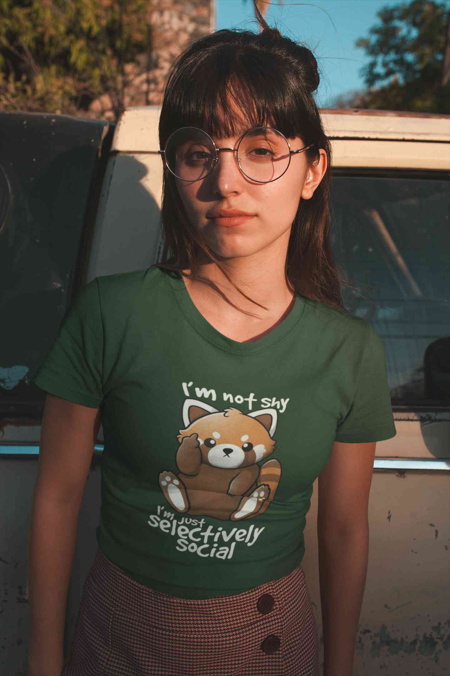 Selectively Social Graphic Typography Women Half Sleeves T-shirt- FunkyTeesClub