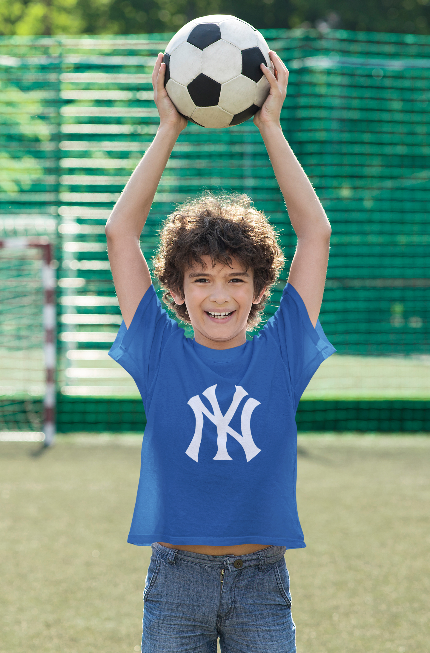 New York Yankees Half Sleeves T-Shirt for Boy-FunkyTeesClub