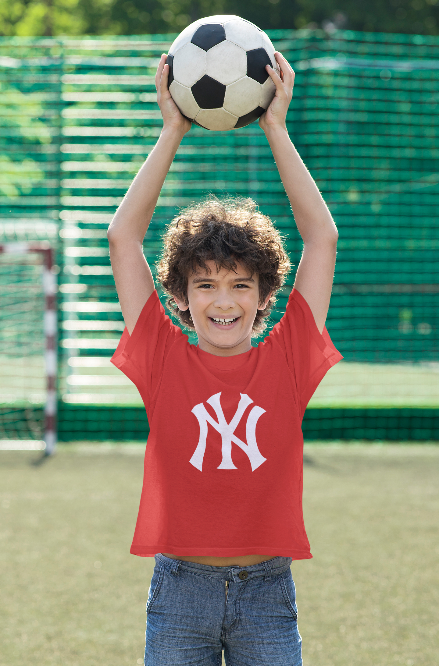 New York Yankees Half Sleeves T-Shirt for Boy-FunkyTeesClub