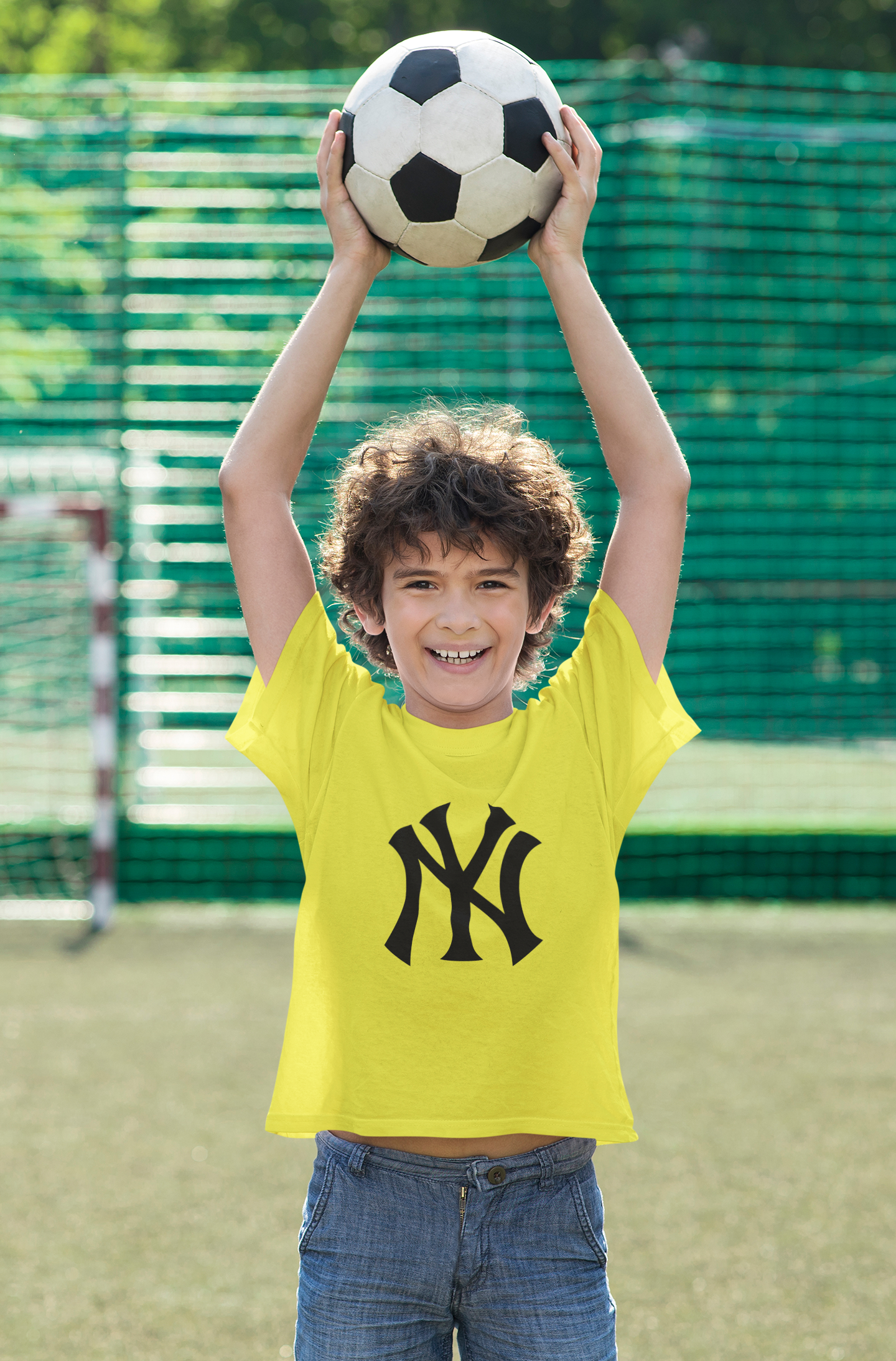 New York Yankees Half Sleeves T-Shirt for Boy-FunkyTeesClub