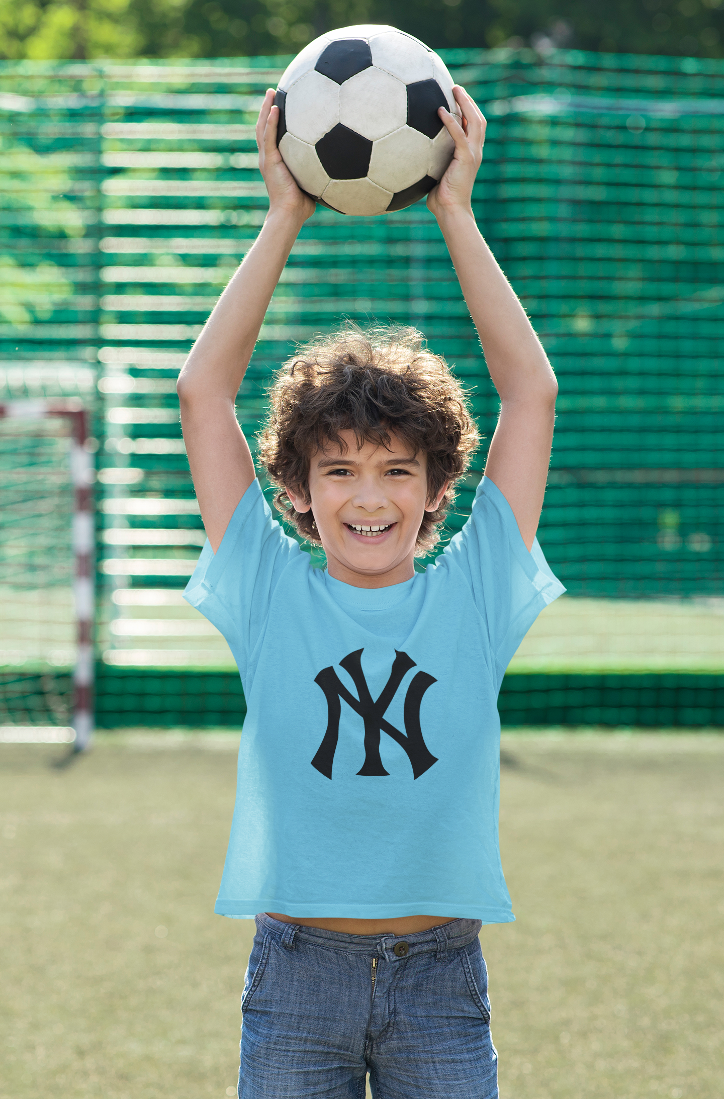 New York Yankees Half Sleeves T-Shirt for Boy-FunkyTeesClub