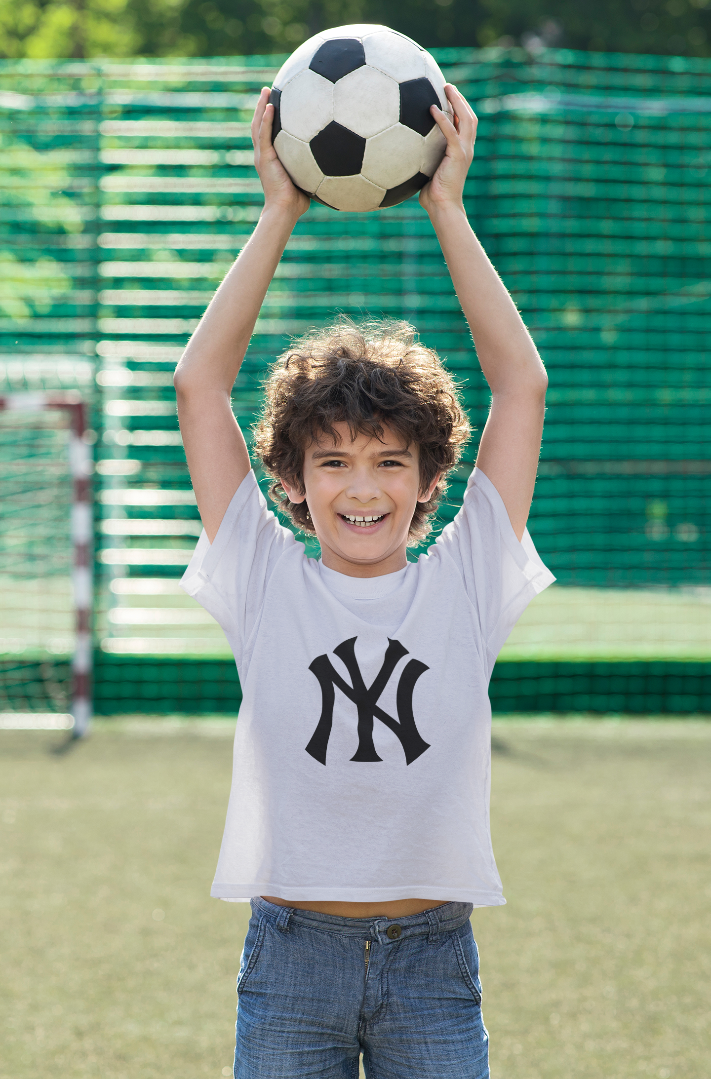 New York Yankees Half Sleeves T-Shirt for Boy-FunkyTeesClub
