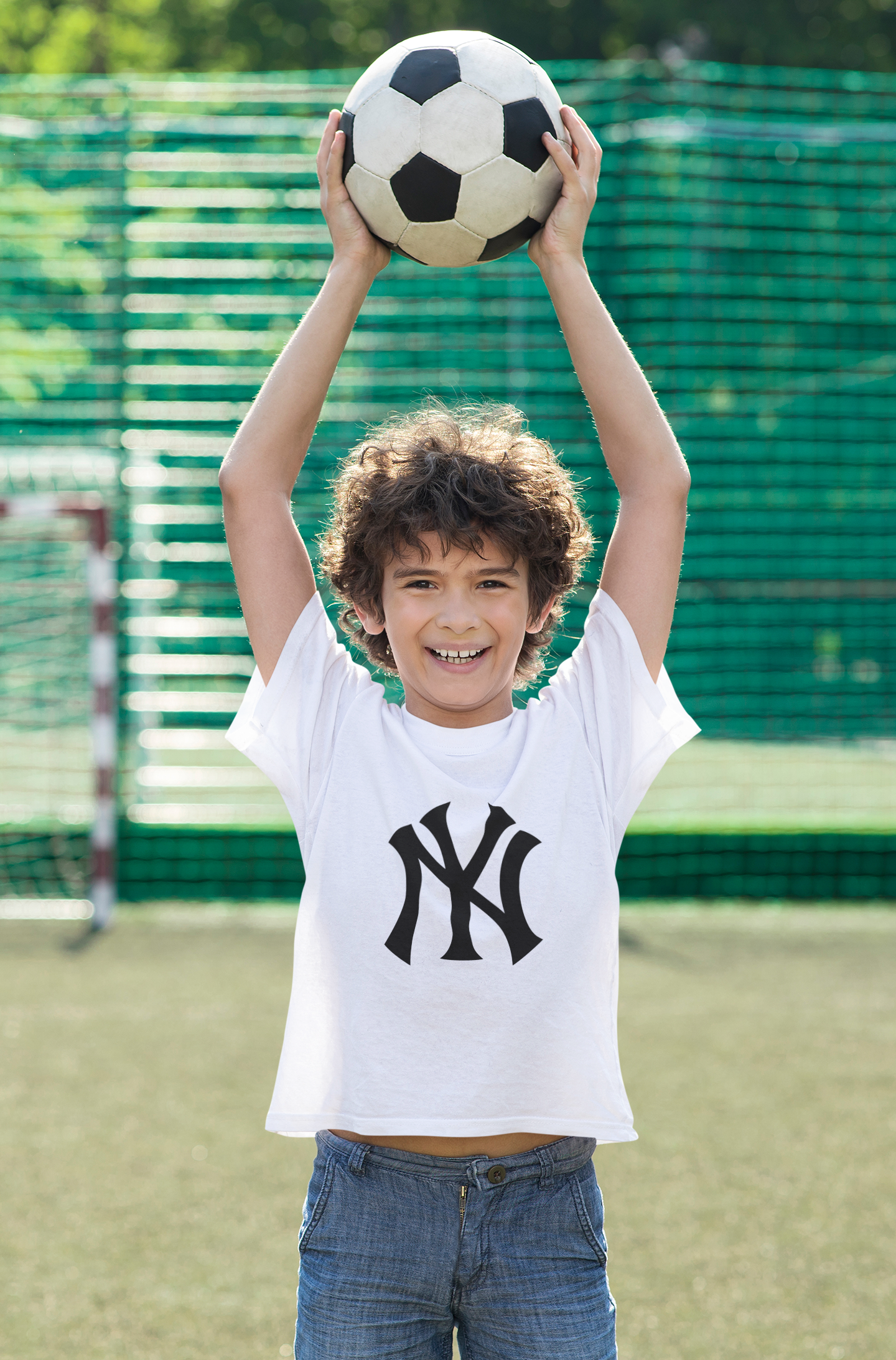 New York Yankees Half Sleeves T-Shirt for Boy-FunkyTeesClub
