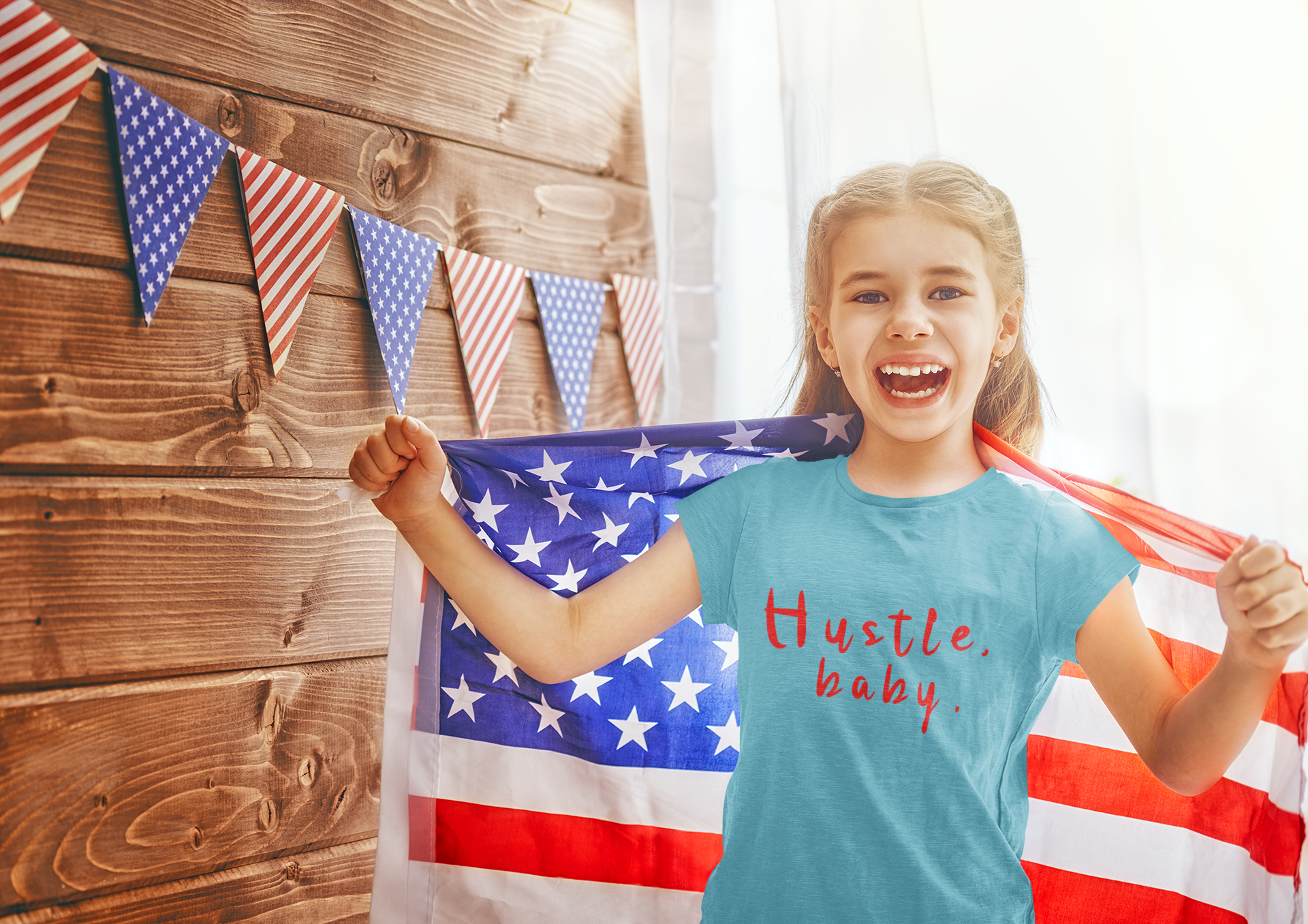 Hustle Baby Half Sleeves T-Shirt For Girls -FunkyTeesClub