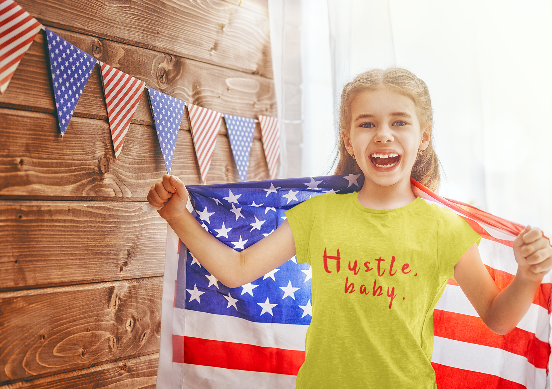 Hustle Baby Half Sleeves T-Shirt For Girls -FunkyTeesClub