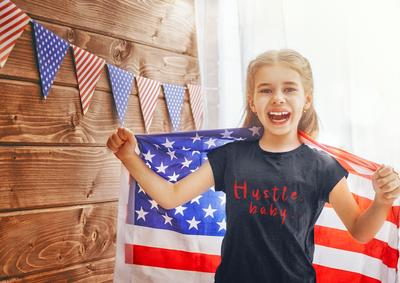 Hustle Baby Half Sleeves T-Shirt For Girls -FunkyTeesClub