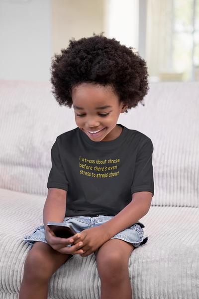 I Stress Minimals Half Sleeves T-Shirt for Boy-FunkyTeesClub