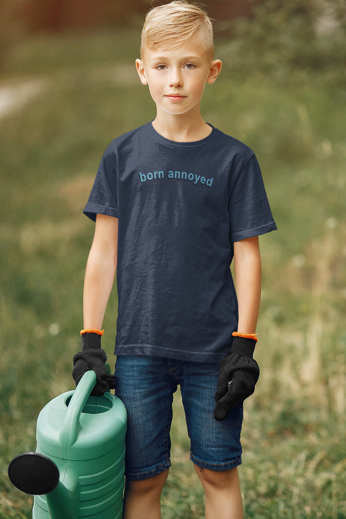 Born Annoyed Minimals Half Sleeves T-Shirt for Boy-FunkyTeesClub