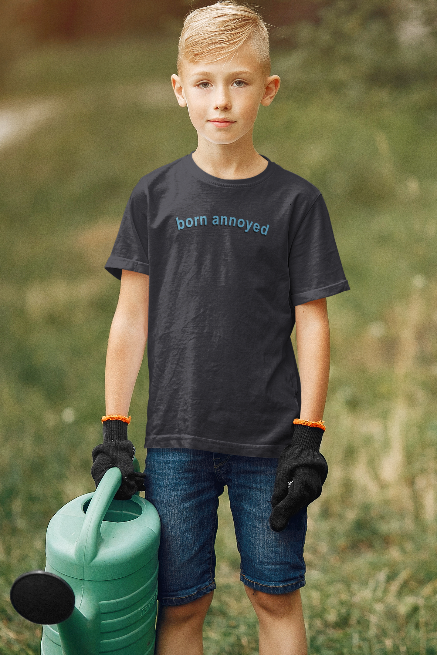 Born Annoyed Minimals Half Sleeves T-Shirt for Boy-FunkyTeesClub