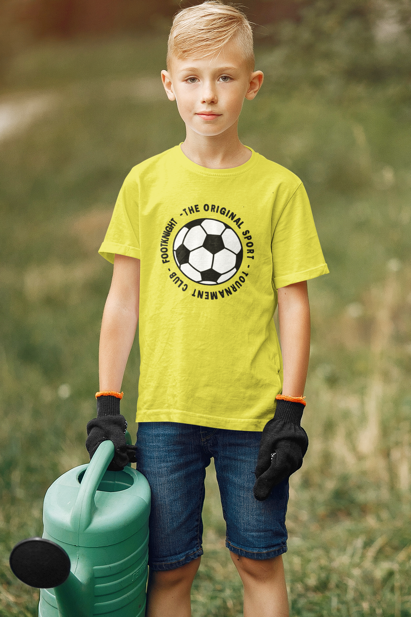 Football Half Sleeves T-Shirt for Boy-FunkyTeesClub