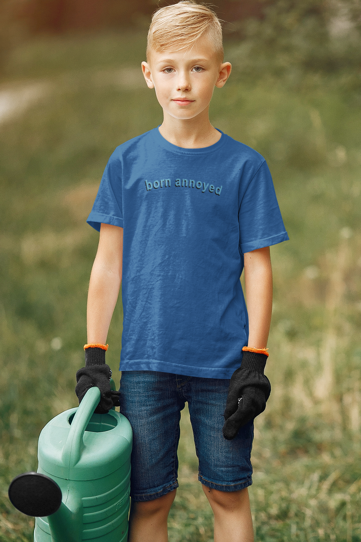 Born Annoyed Minimals Half Sleeves T-Shirt for Boy-FunkyTeesClub