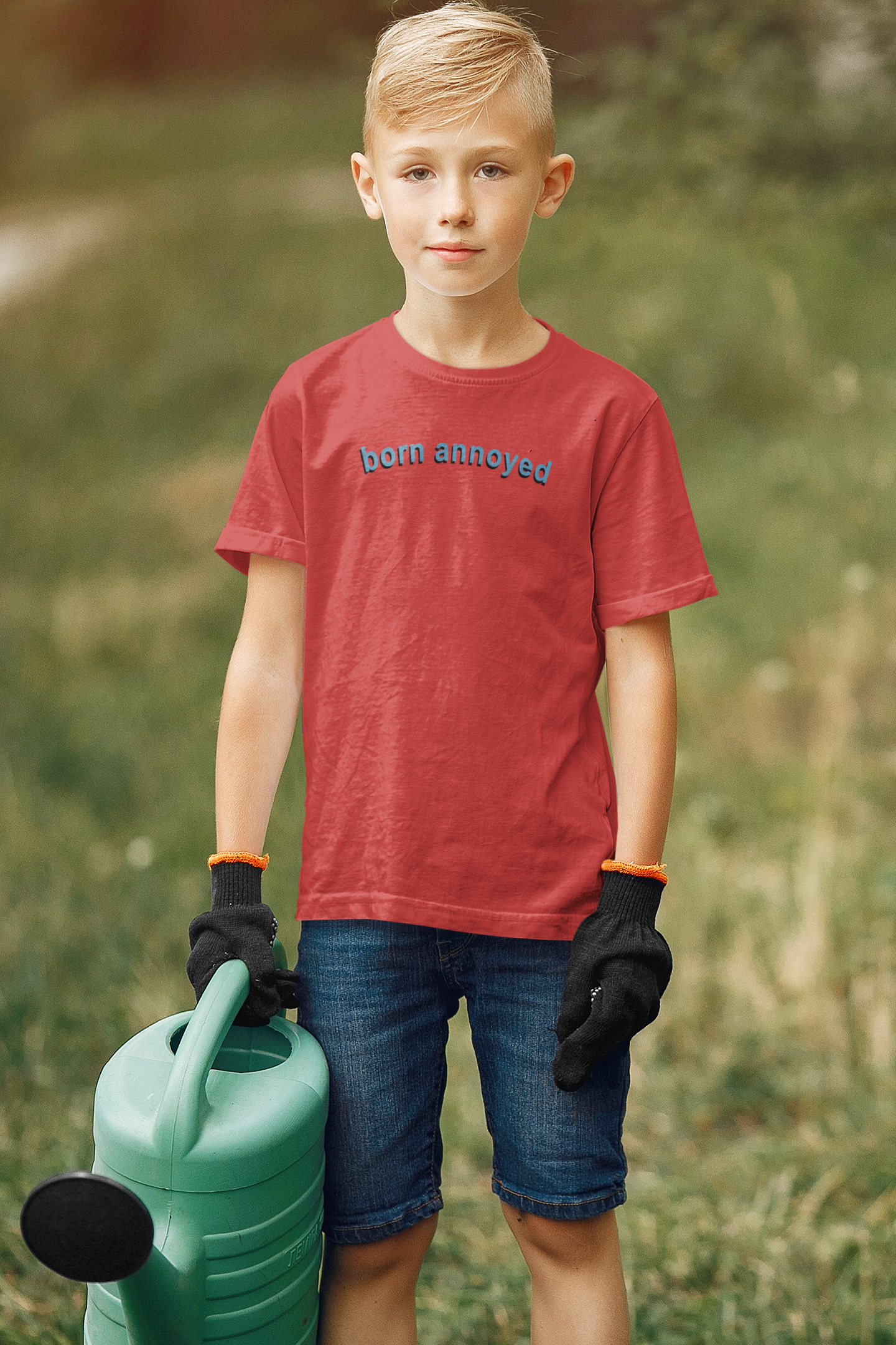 Born Annoyed Minimals Half Sleeves T-Shirt for Boy-FunkyTeesClub