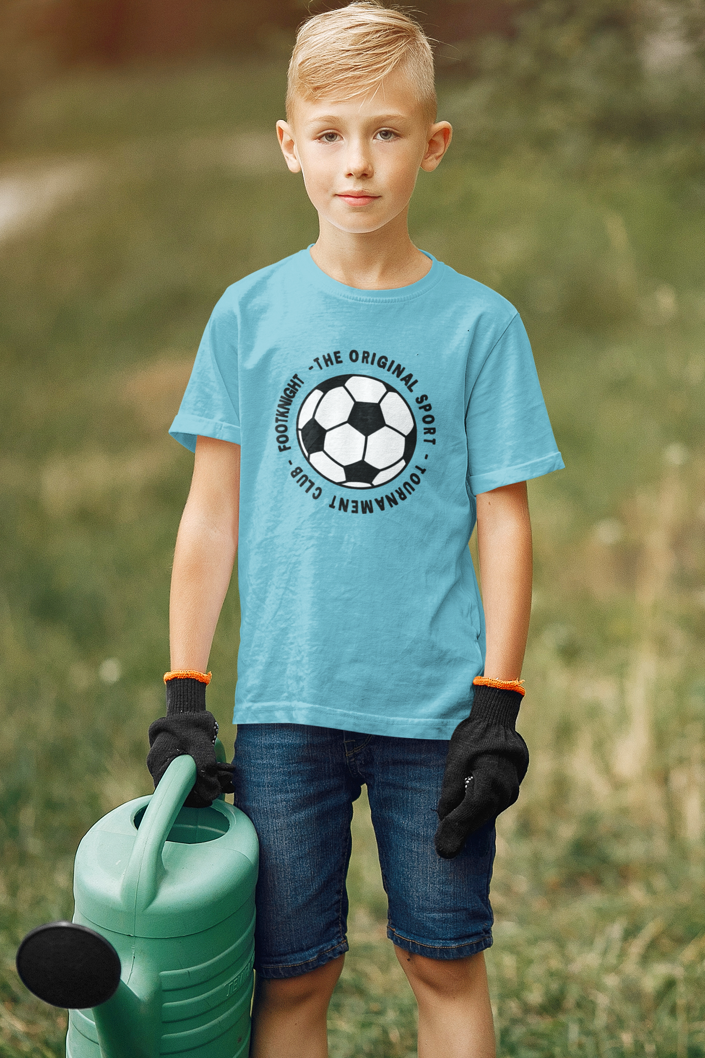Football Half Sleeves T-Shirt for Boy-FunkyTeesClub