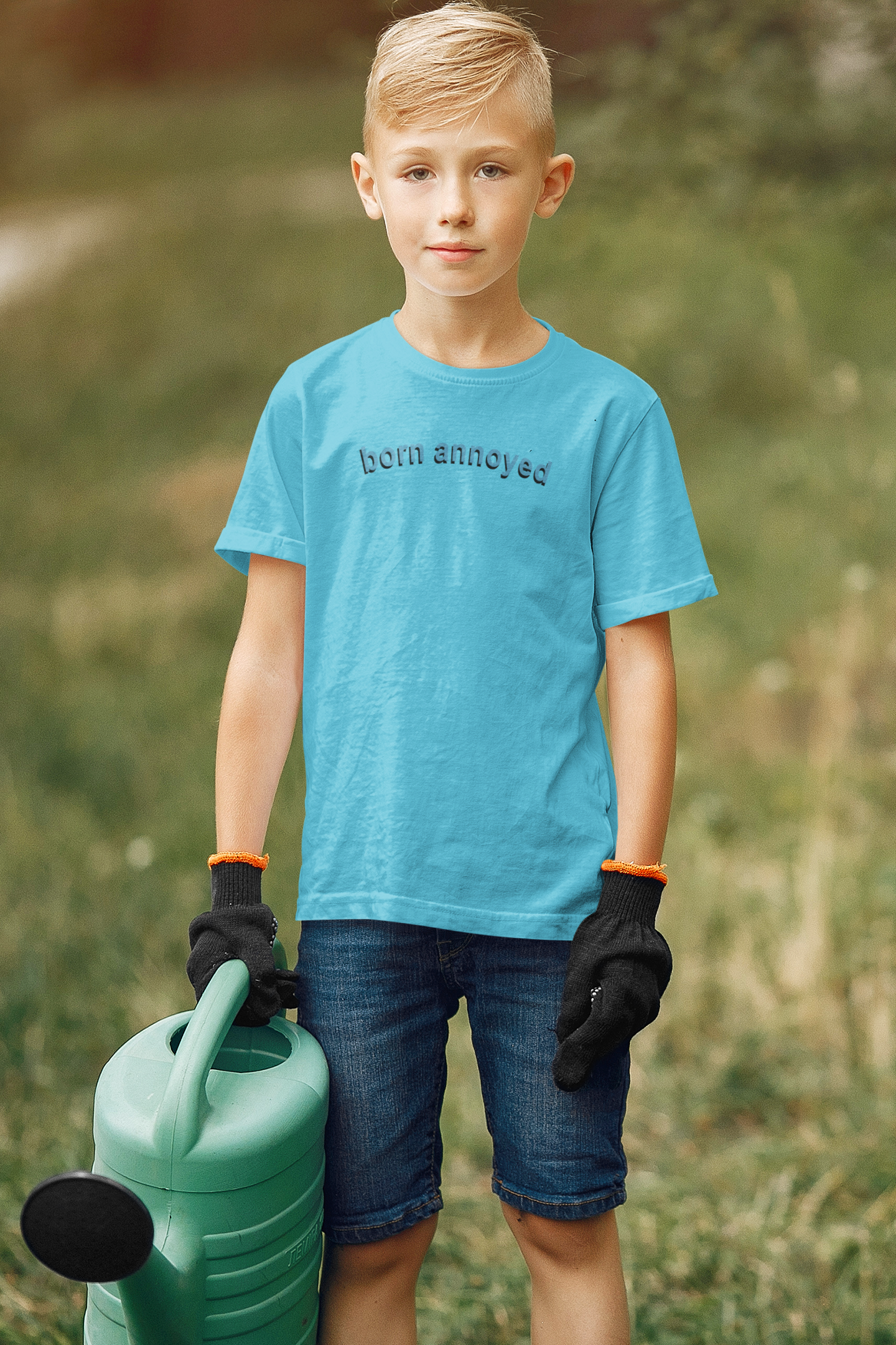 Born Annoyed Minimals Half Sleeves T-Shirt for Boy-FunkyTeesClub