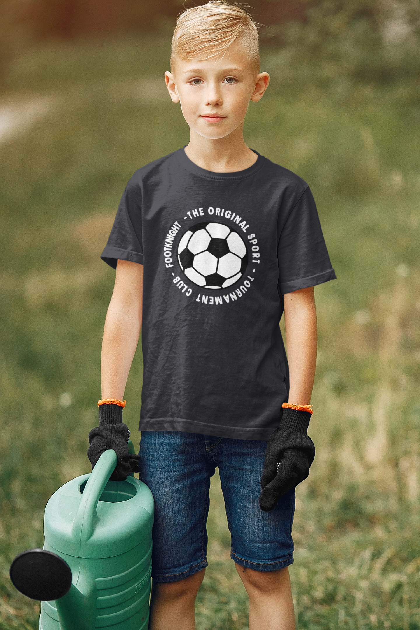 Football Half Sleeves T-Shirt for Boy-FunkyTeesClub