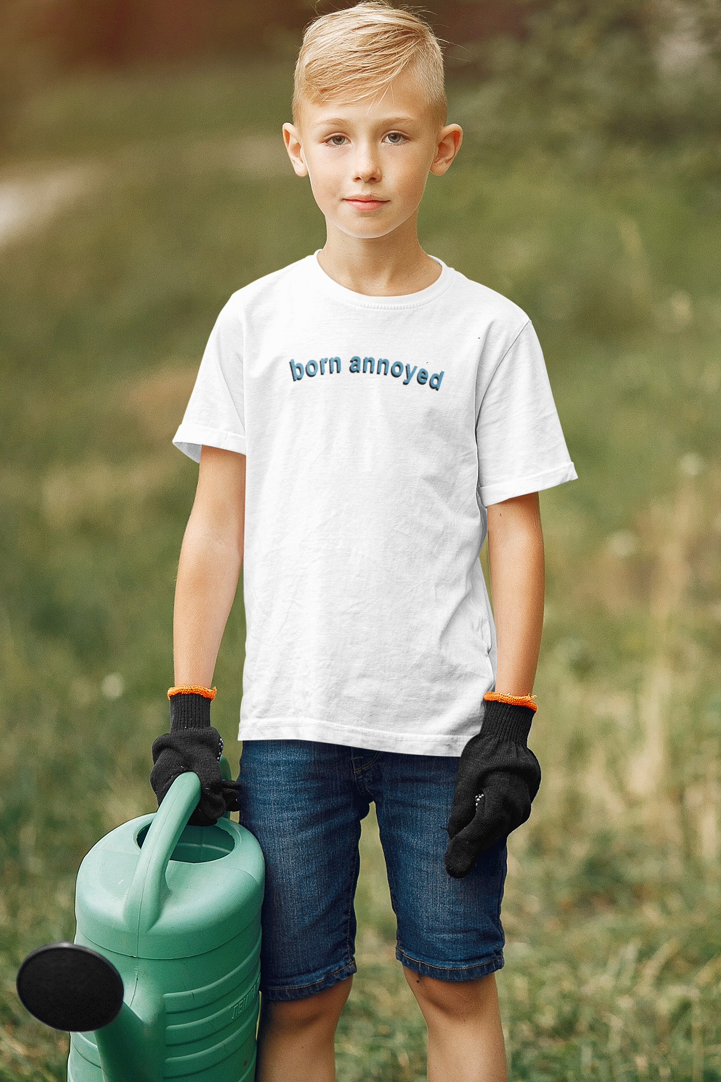 Born Annoyed Minimals Half Sleeves T-Shirt for Boy-FunkyTeesClub