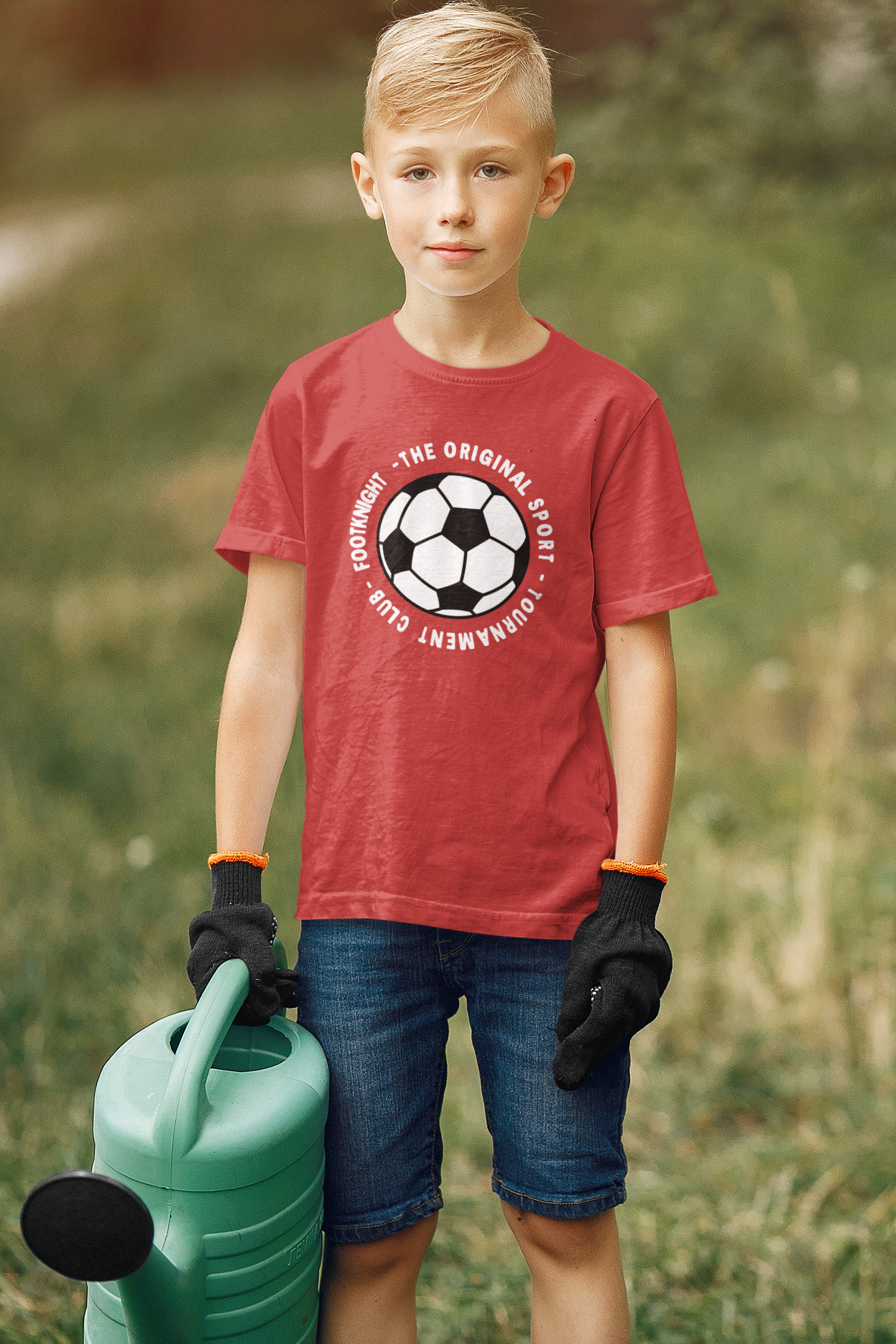 Football Half Sleeves T-Shirt for Boy-FunkyTeesClub