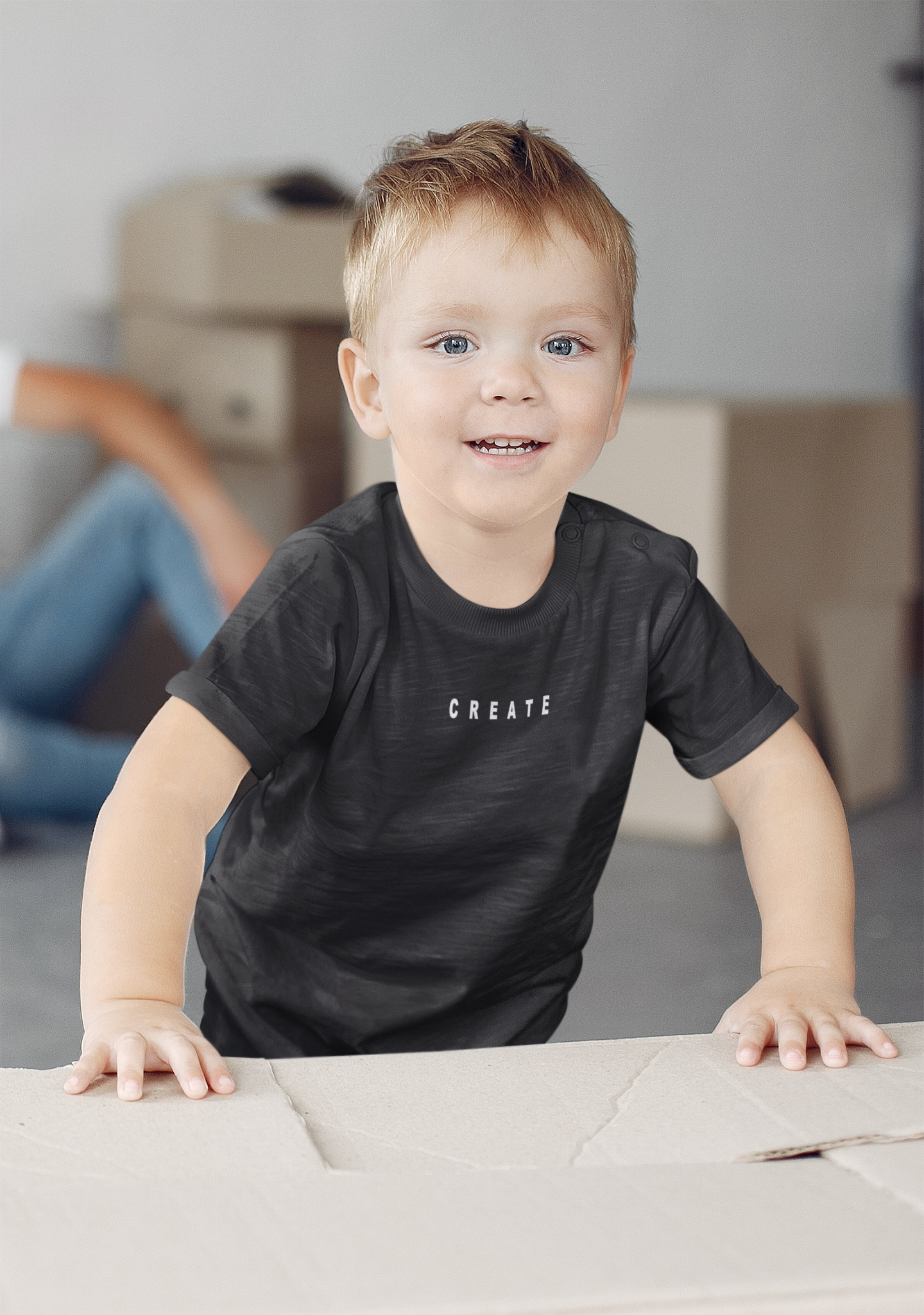 Create Minimals Half Sleeves T-Shirt for Boy-FunkyTeesClub