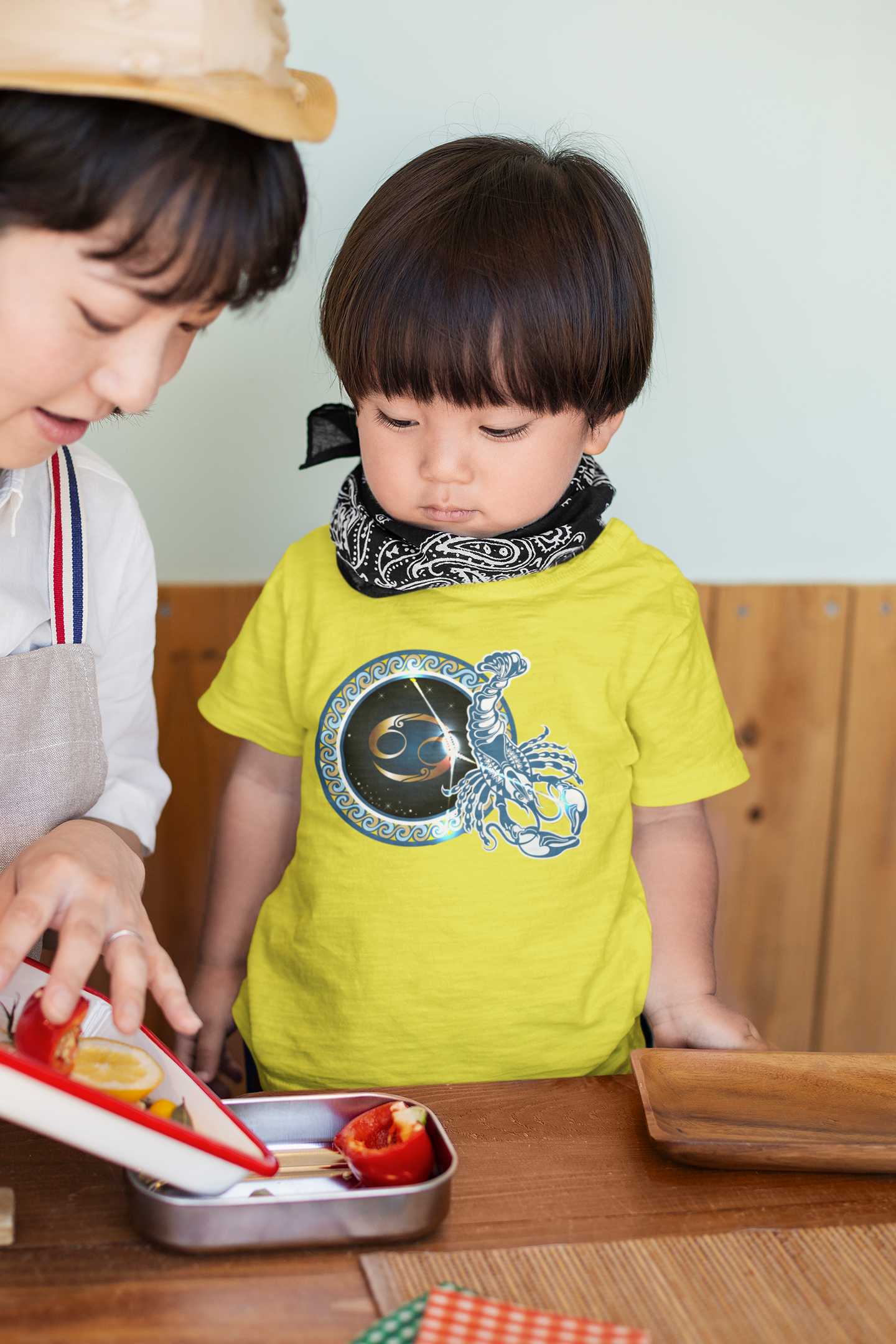 Cancer Zodiac Sign Half Sleeves T-Shirt for Boy-FunkyTeesClub