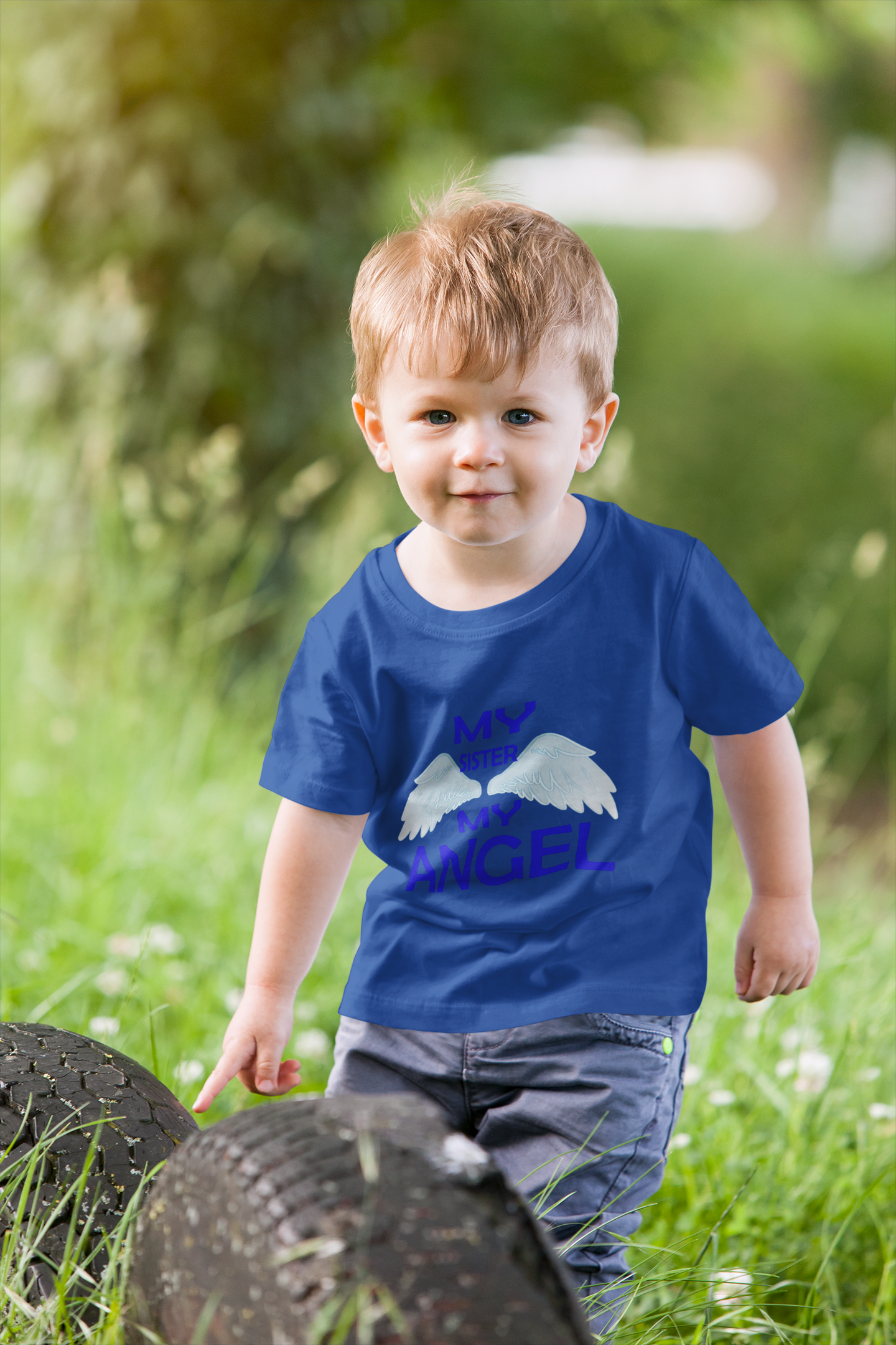 My Sister My Angel Half Sleeves T-Shirt for Boy-FunkyTeesClub