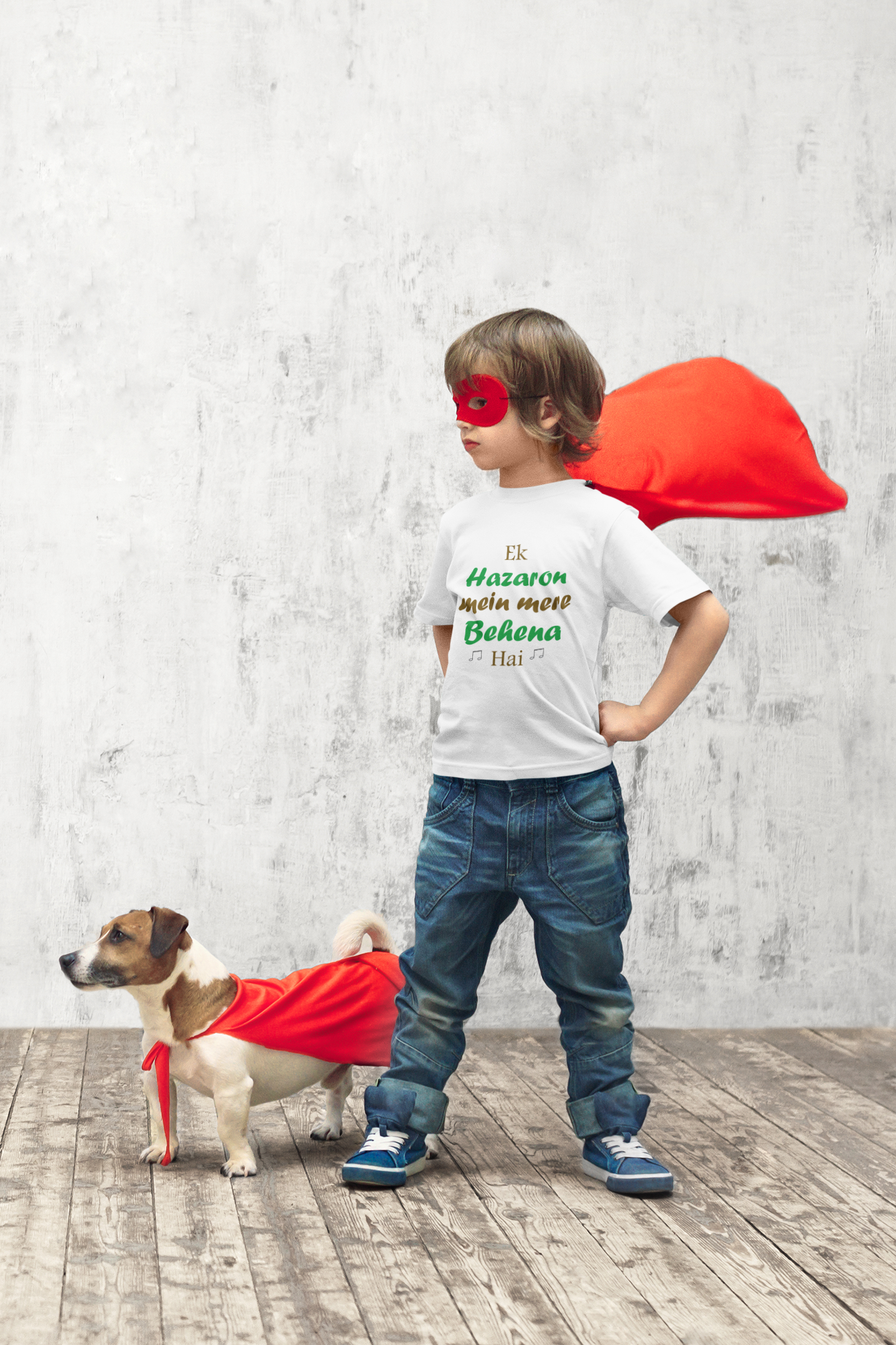 Ek Hazaro Mein Meri Behena Half Sleeves T-Shirt for Boy-FunkyTeesClub