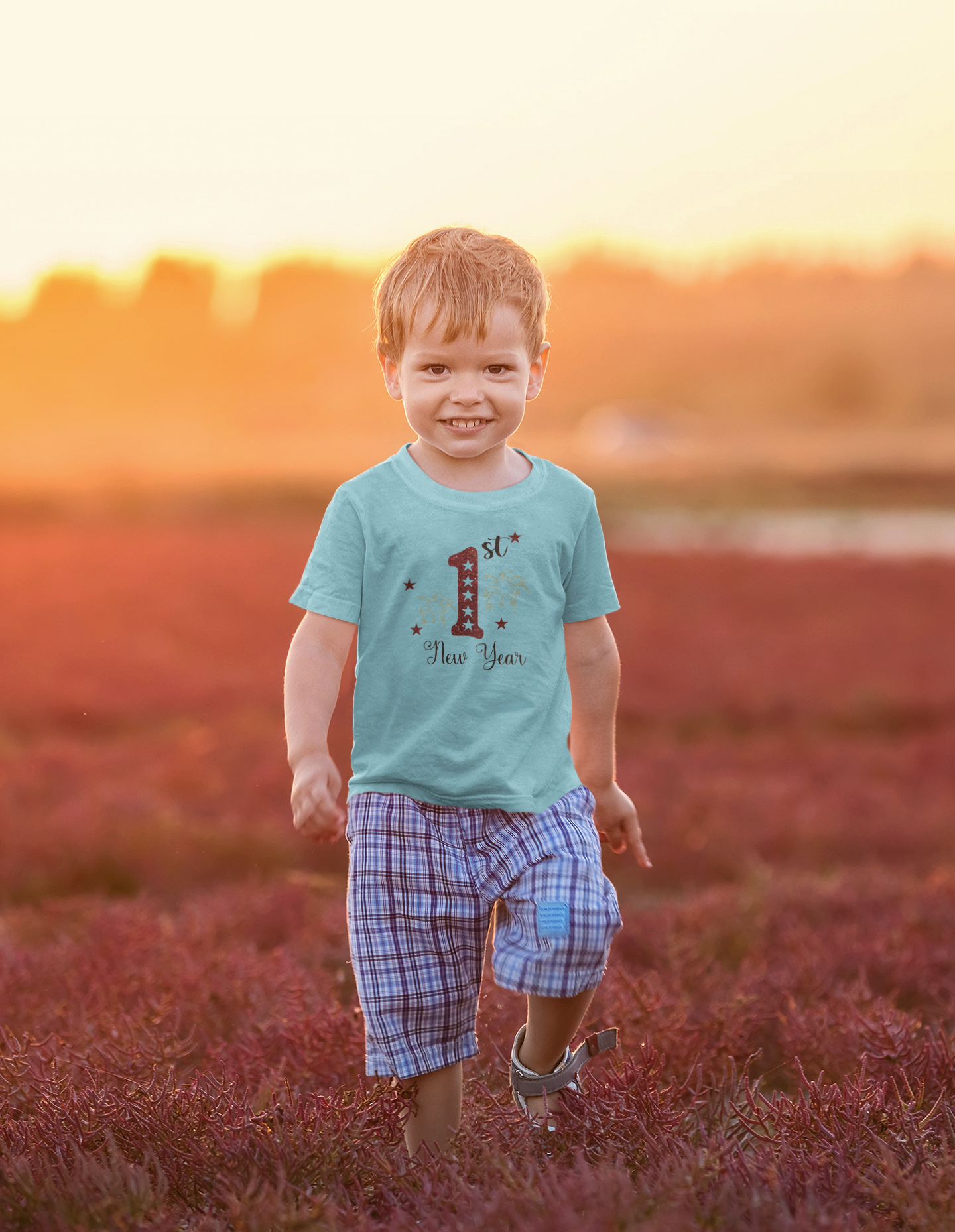 First New Year Half Sleeves T-Shirt for Boy-FunkyTeesClub