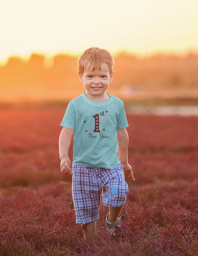 First New Year Half Sleeves T-Shirt for Boy-FunkyTeesClub