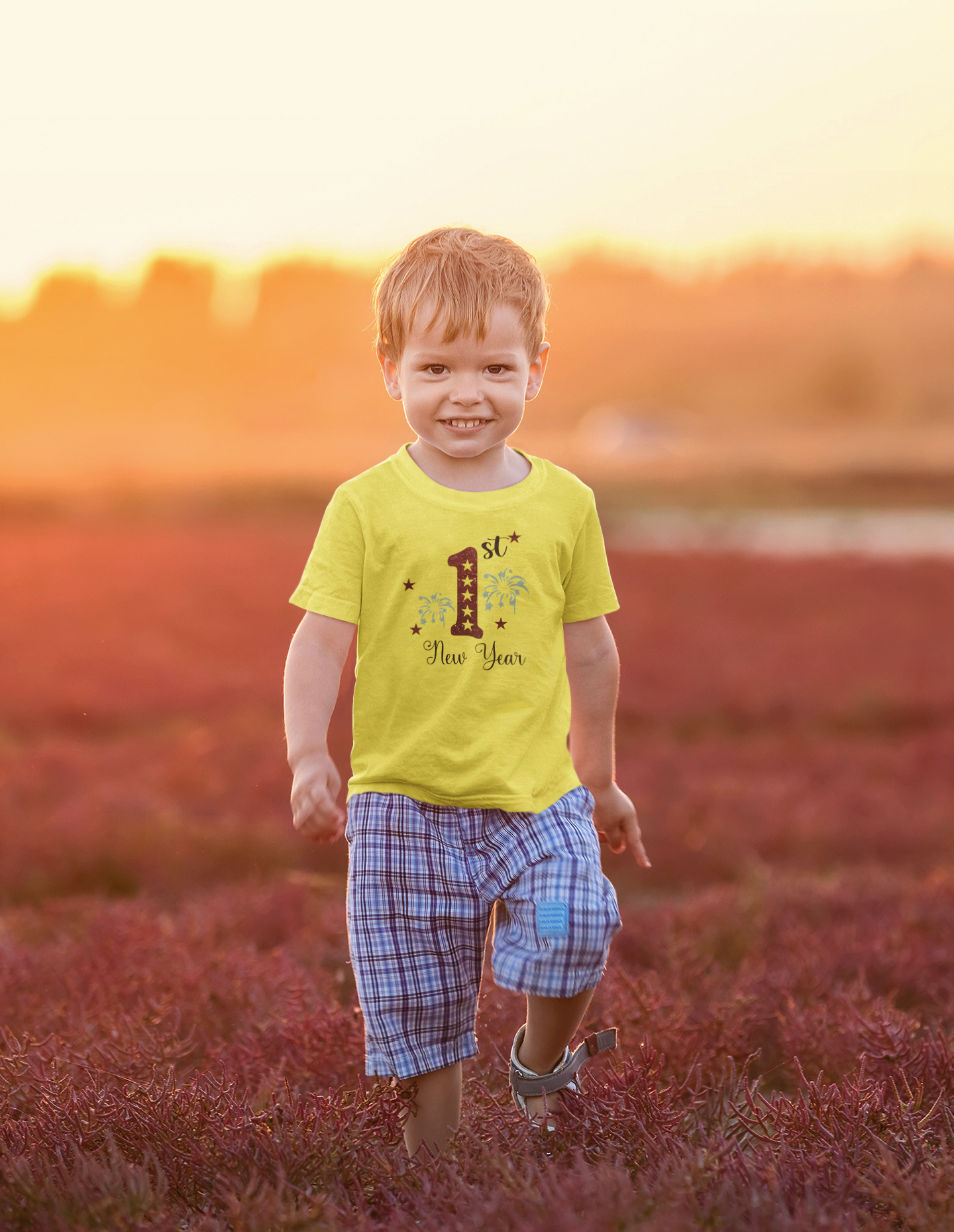 First New Year Half Sleeves T-Shirt for Boy-FunkyTeesClub