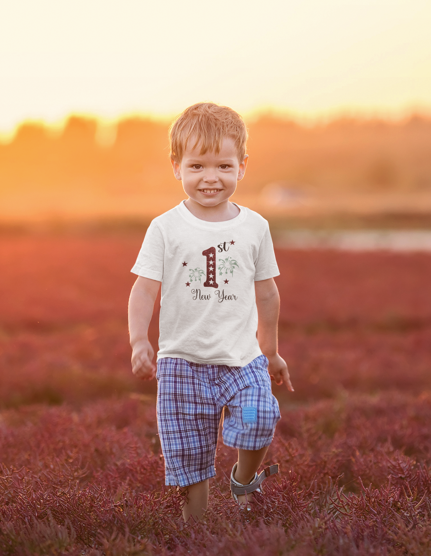 First New Year Half Sleeves T-Shirt for Boy-FunkyTeesClub