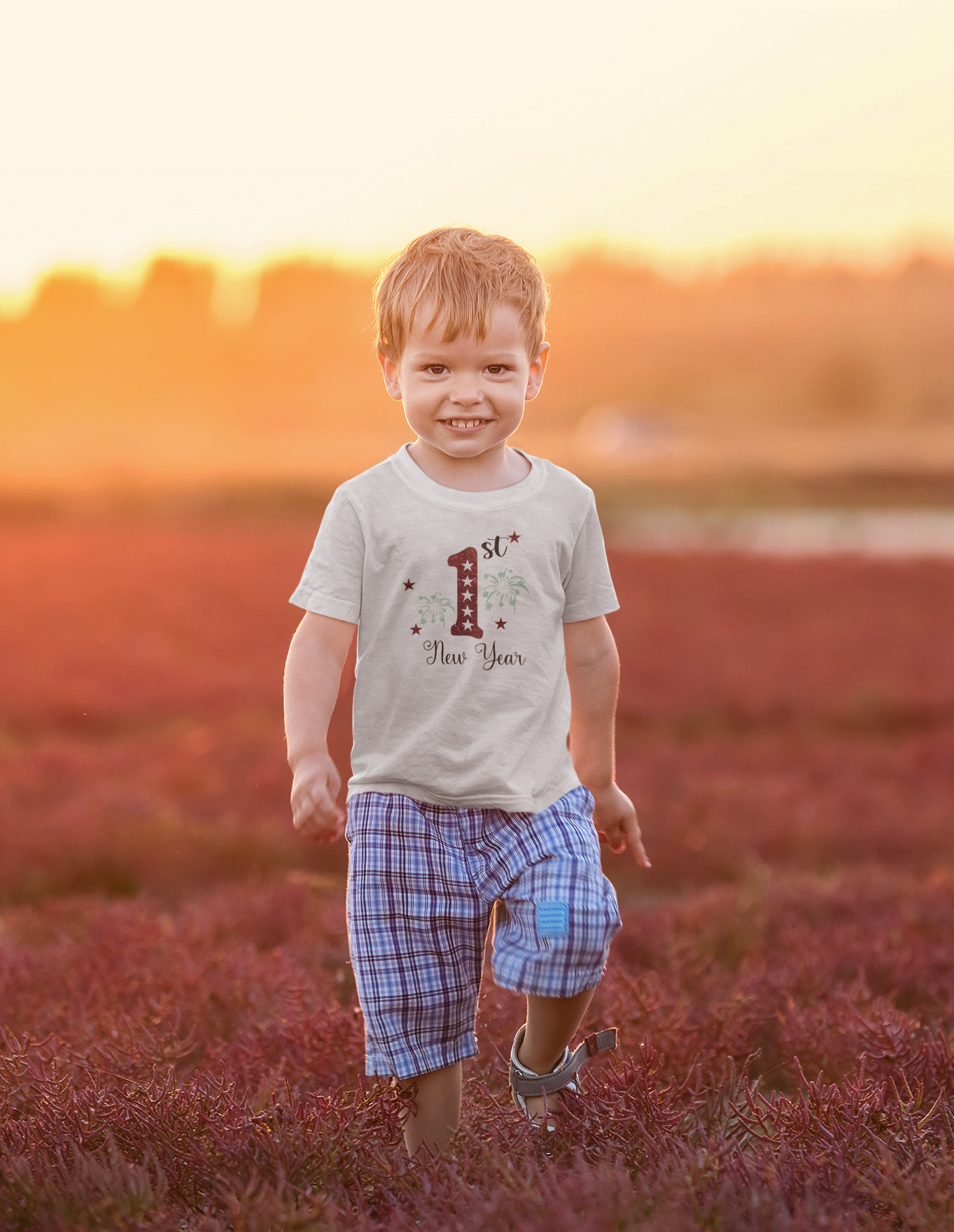 First New Year Half Sleeves T-Shirt for Boy-FunkyTeesClub