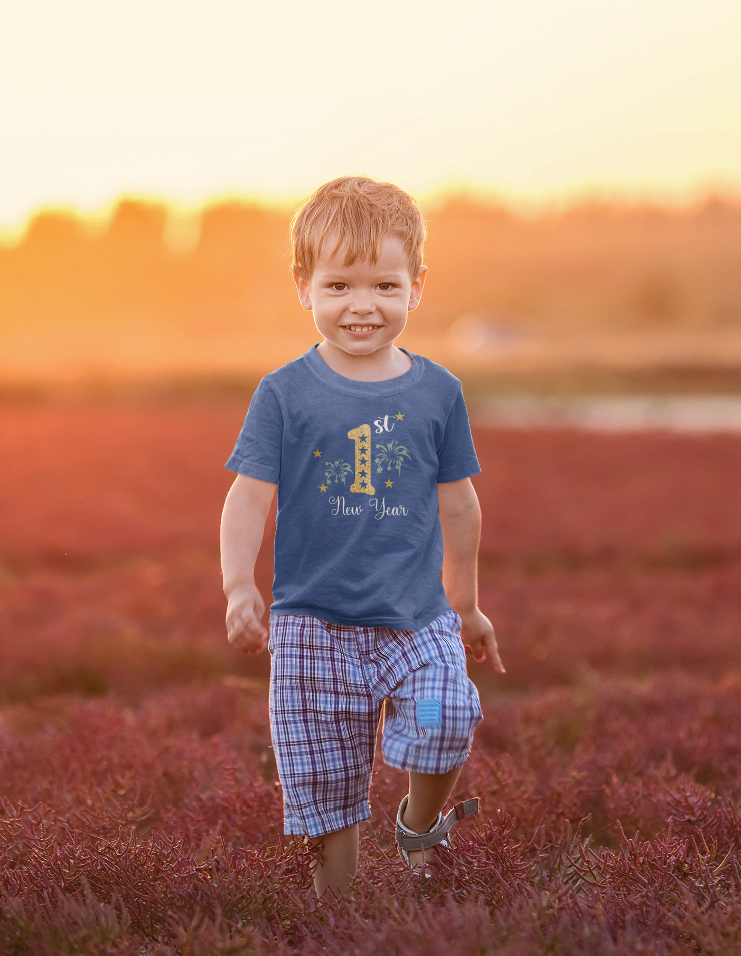 First New Year Half Sleeves T-Shirt for Boy-FunkyTeesClub