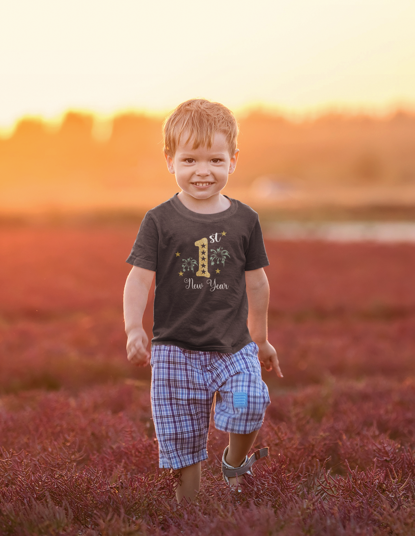 First New Year Half Sleeves T-Shirt for Boy-FunkyTeesClub