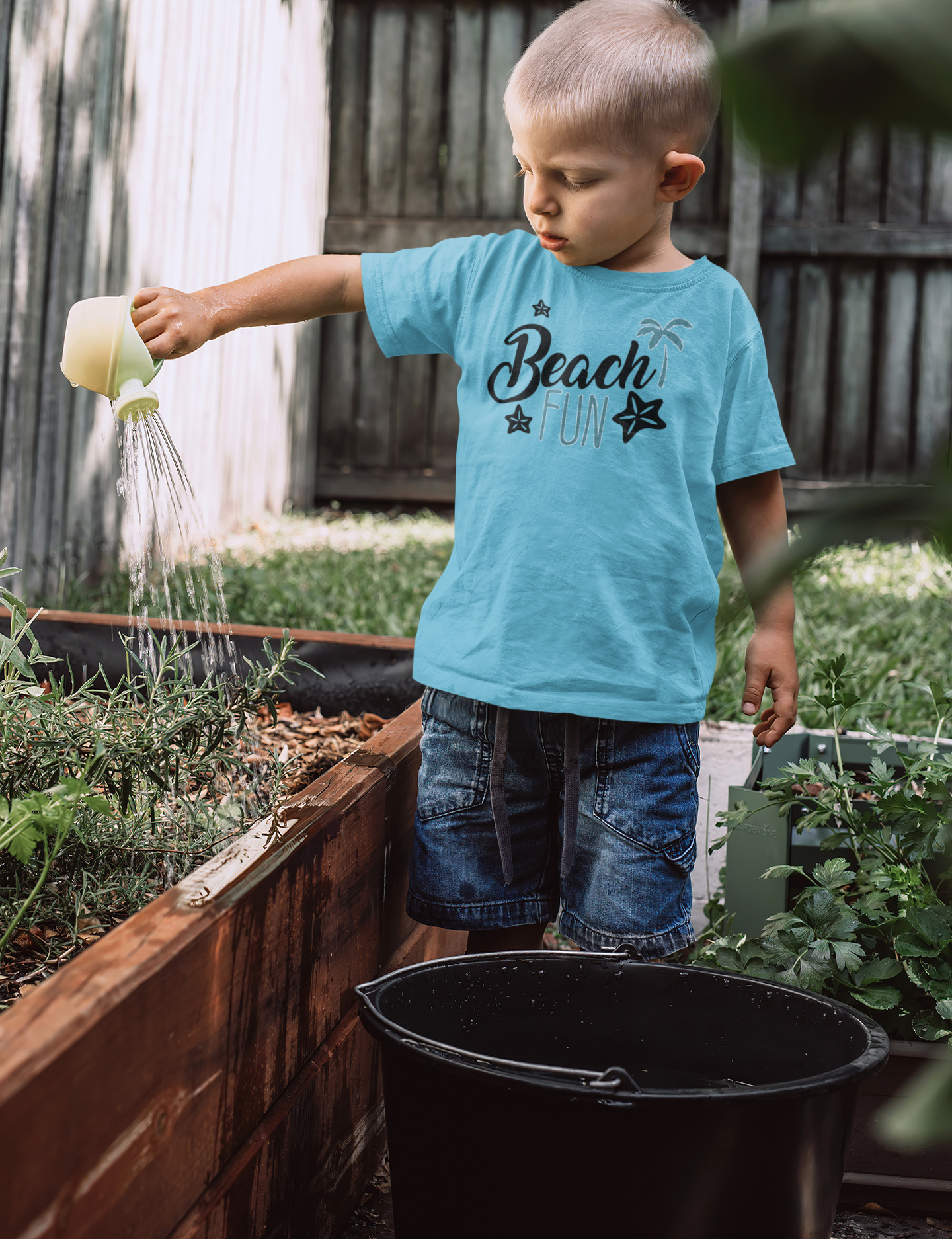 Beach Fun Half Sleeves T-Shirt for Boy-FunkyTeesClub