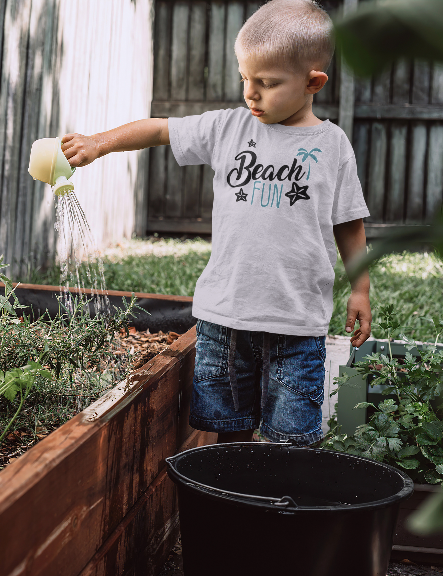 Beach Fun Half Sleeves T-Shirt for Boy-FunkyTeesClub