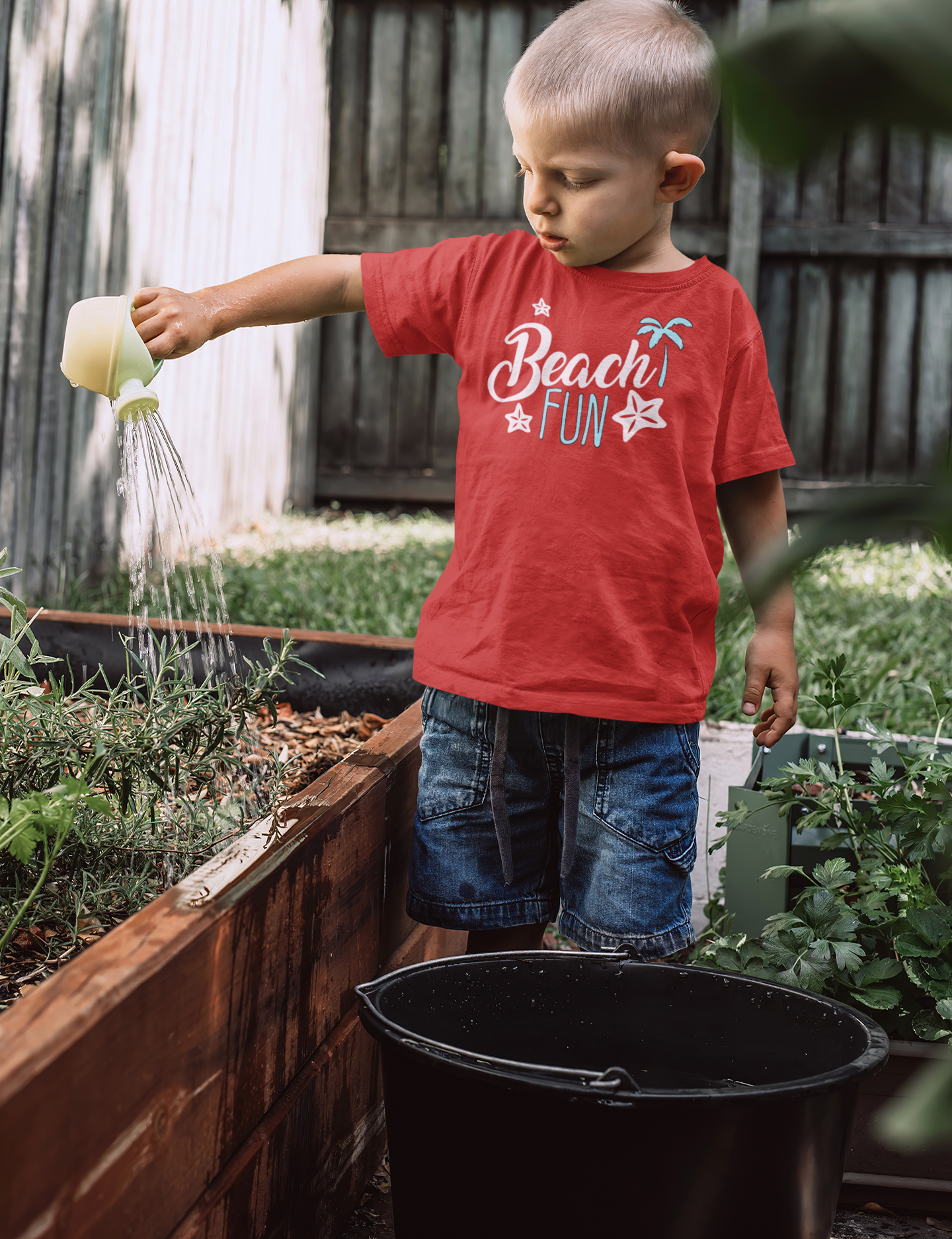 Beach Fun Half Sleeves T-Shirt for Boy-FunkyTeesClub