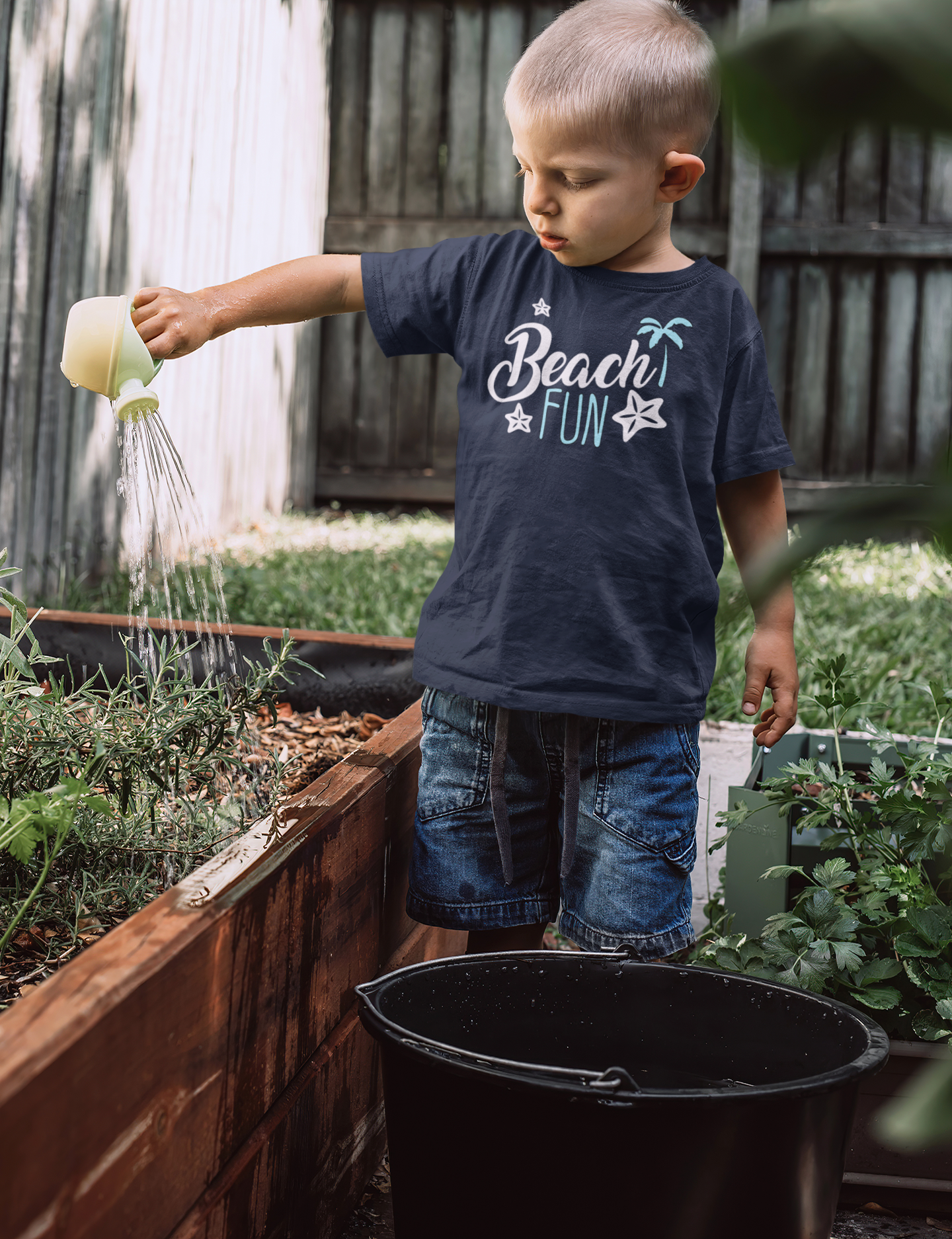 Beach Fun Half Sleeves T-Shirt for Boy-FunkyTeesClub