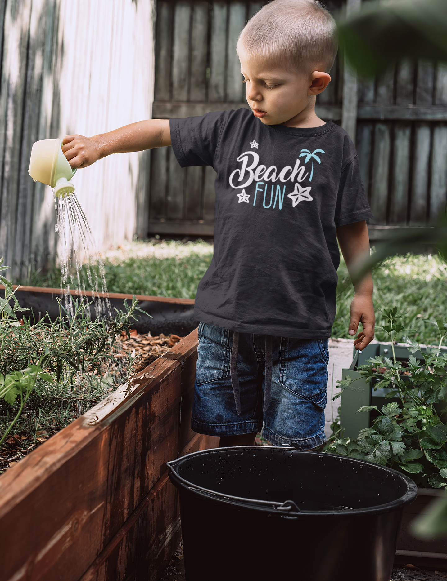 Beach Fun Half Sleeves T-Shirt for Boy-FunkyTeesClub