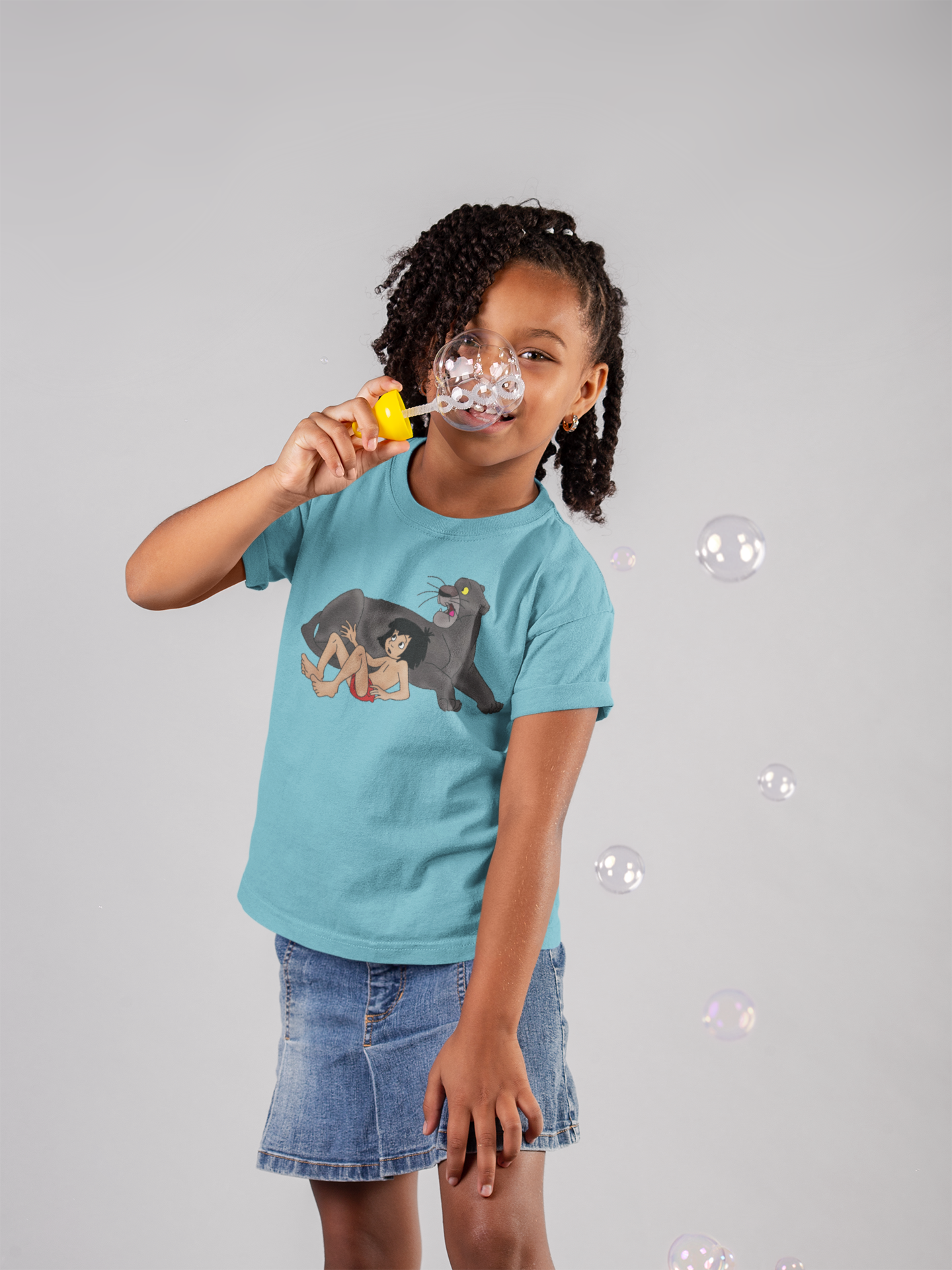 Cute Cartoon Half Sleeves T-Shirt For Girls -FunkyTeesClub